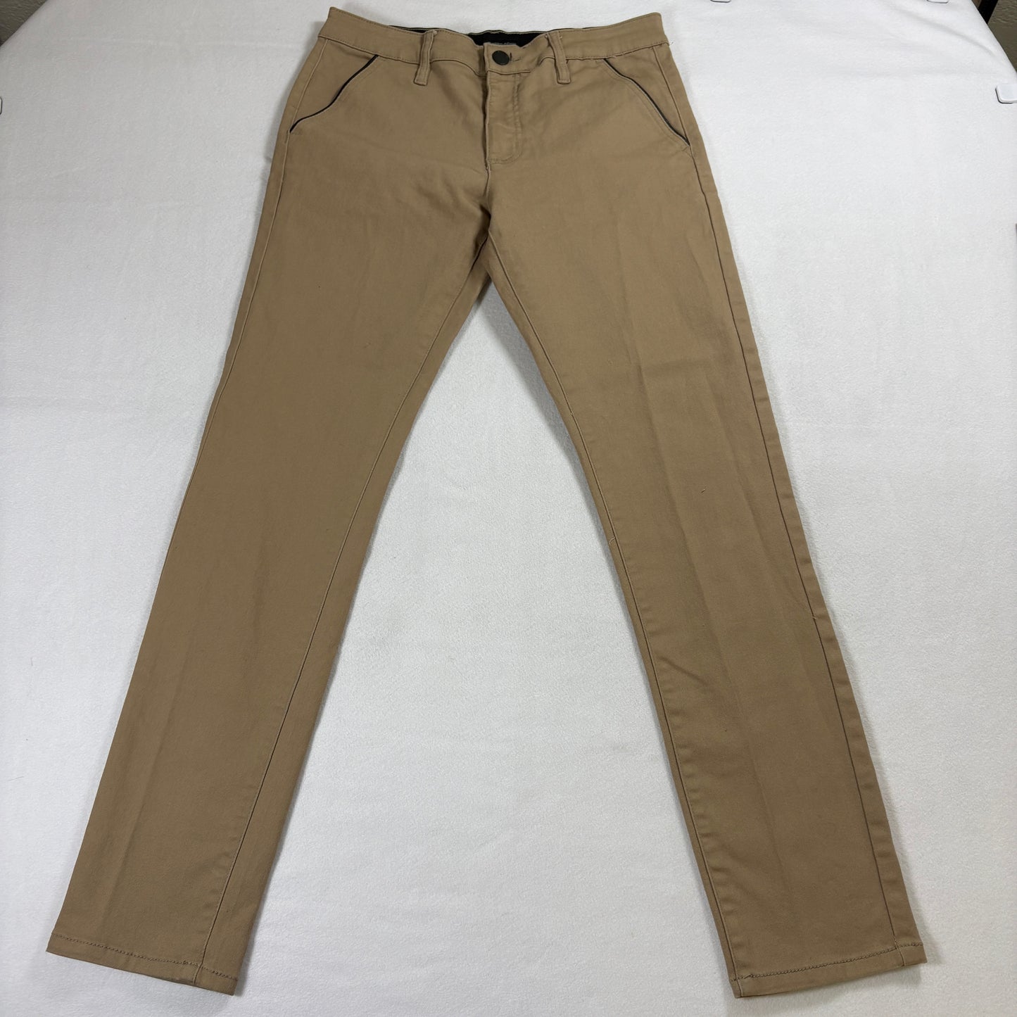 Fried Denim Pants Mens 32x32 Slim Khaki Chino Stretch Casual Trousers