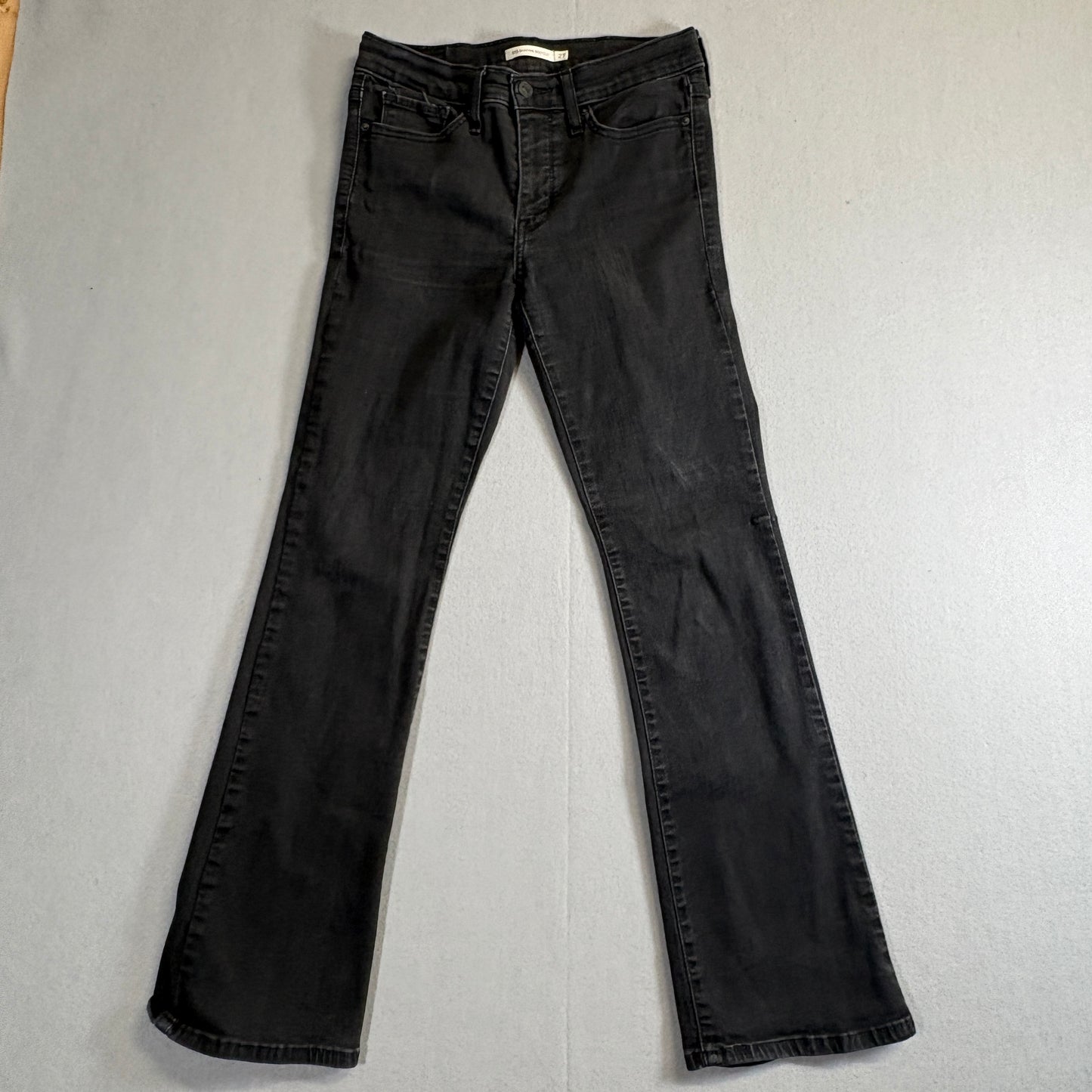 Levis 315 Shaping Bootcut Jeans Women’s 27 Fits Like 26x27 Black Stretch
