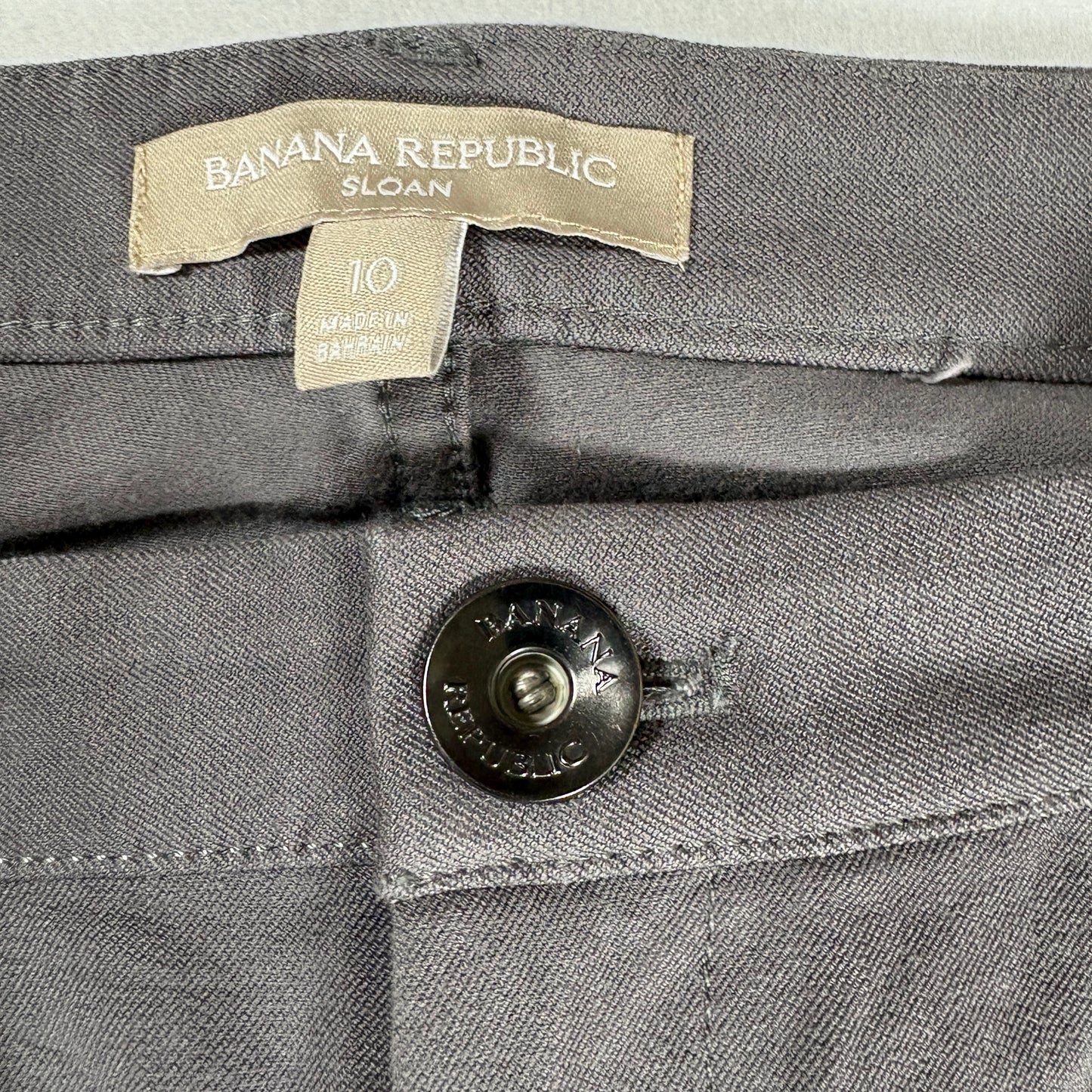 Banana Republic Sloan Pants Women’s 10 Gray Slim Straight Work Career Stretch