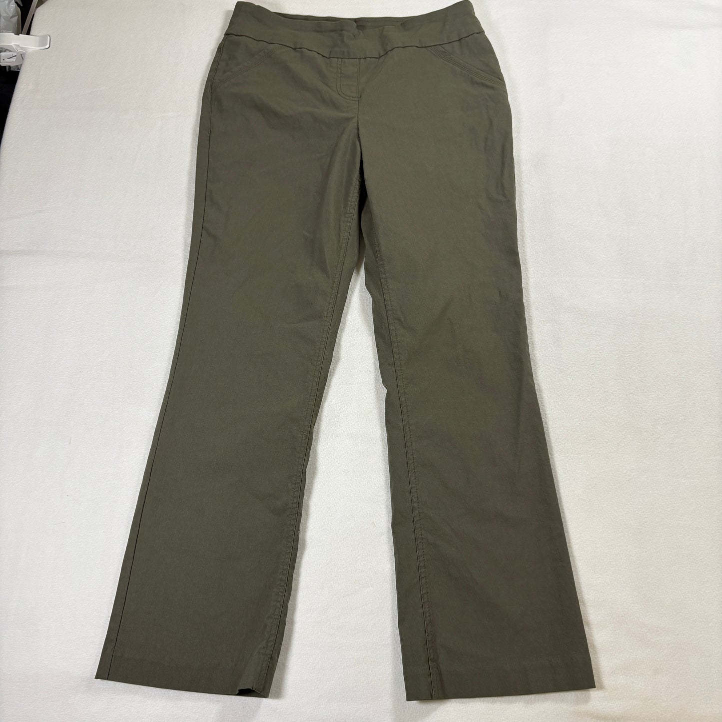 Westbound Pants Womens Size 10 Short Olive Stretch Casual Workwear Chic X Modern