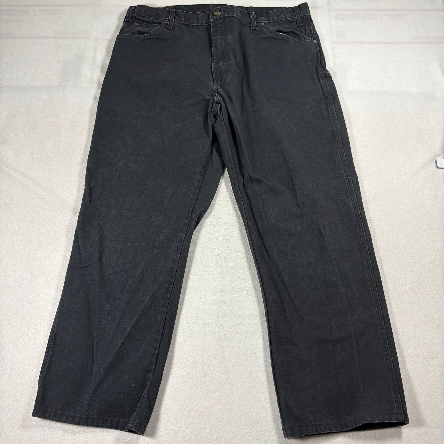 Dickies Jeans Mens Black Carpenter Pants Straight Fit Workwear Utility 38x30