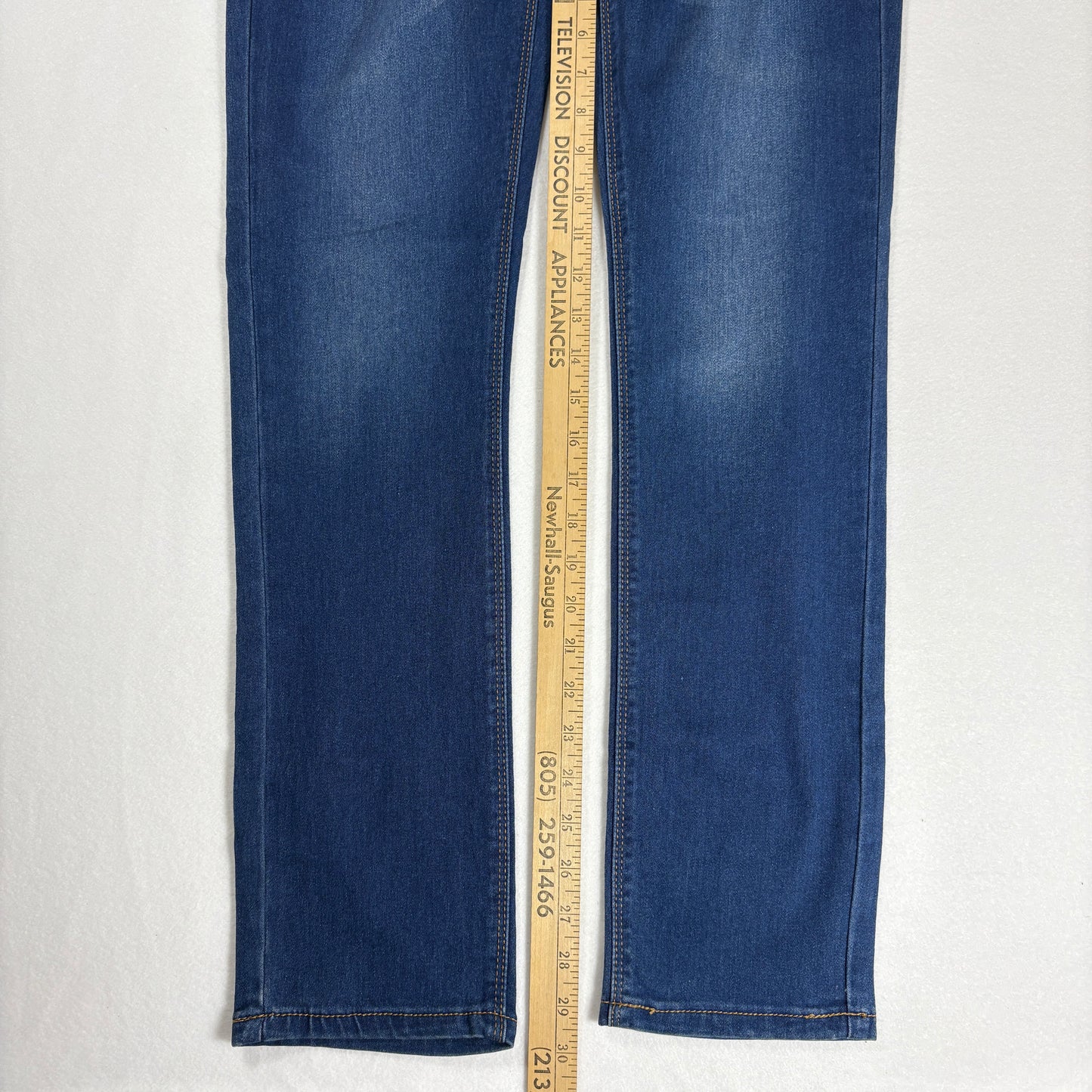 Daily Jeans Women’s 13 Dark Wash Skinny Stretch Denim Mid Rise Triple Button