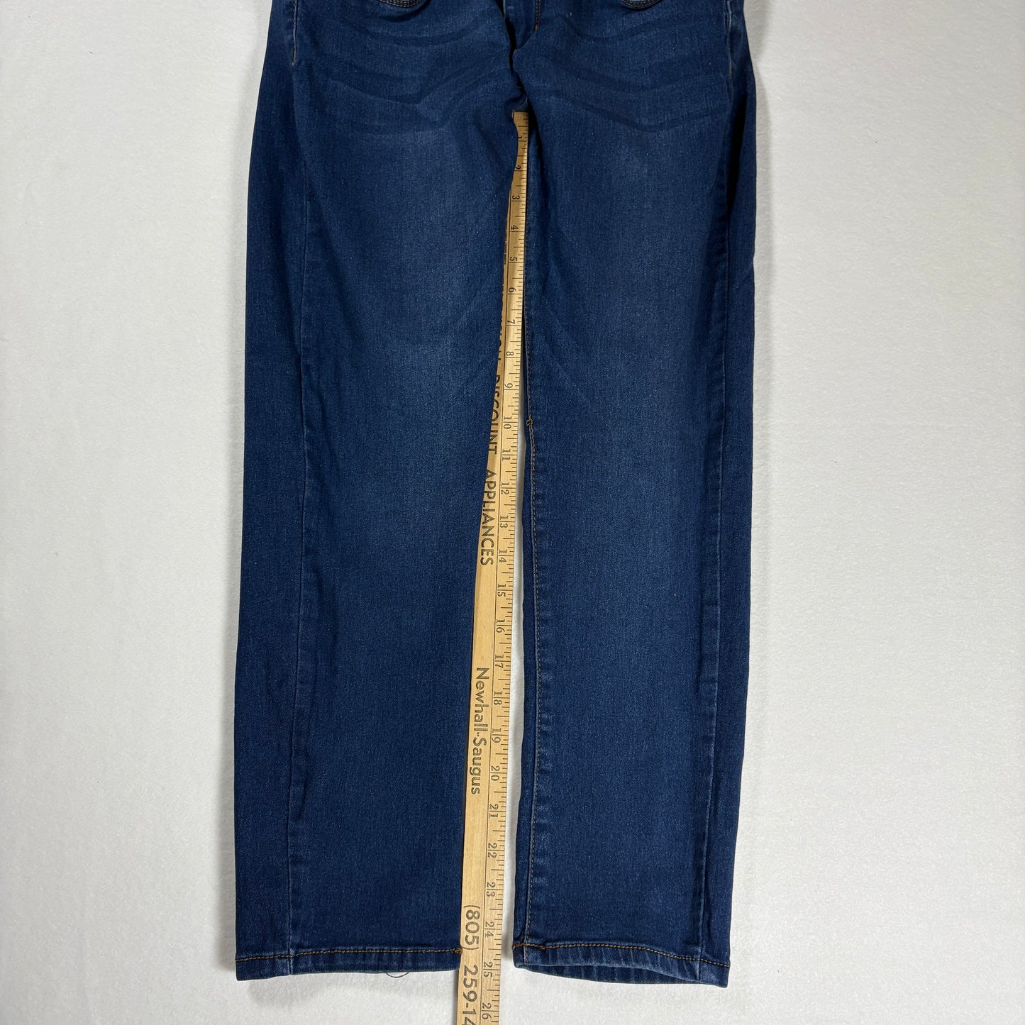 Bamboo Jeans Women’s 13/14 Dark Wash Skinny High Rise Stretch Denim Pants USA