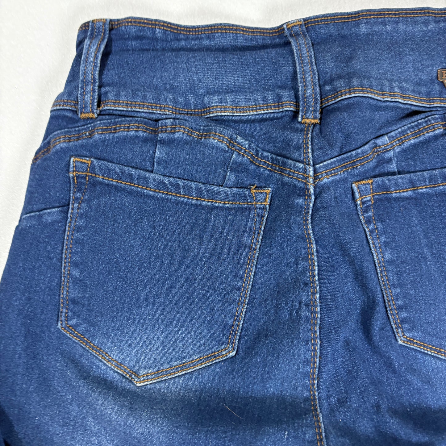 Bamboo Jeans Women’s 13/14 Dark Wash Skinny High Rise Stretch Denim Pants USA
