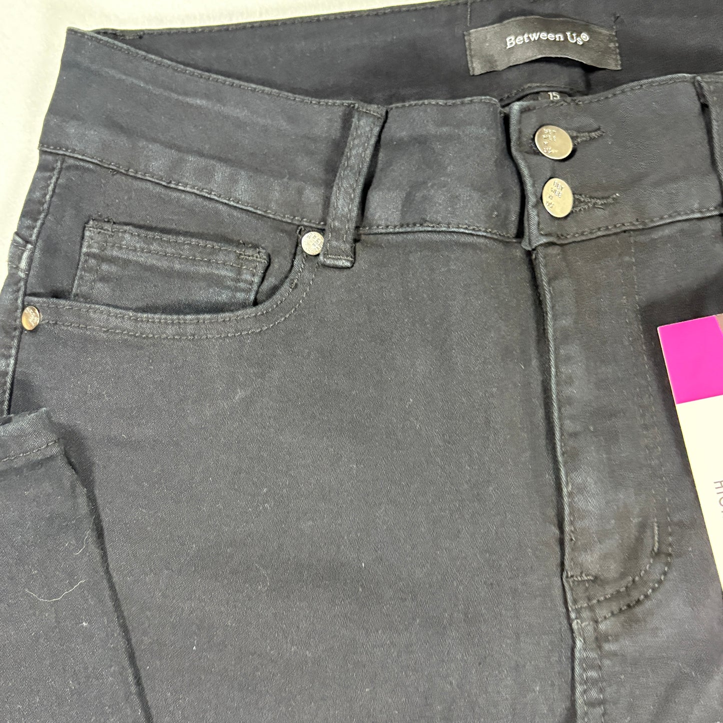 Between Us Women’s 15 Black Skinny Jeans High Rise Stretch Denim Pants NWT