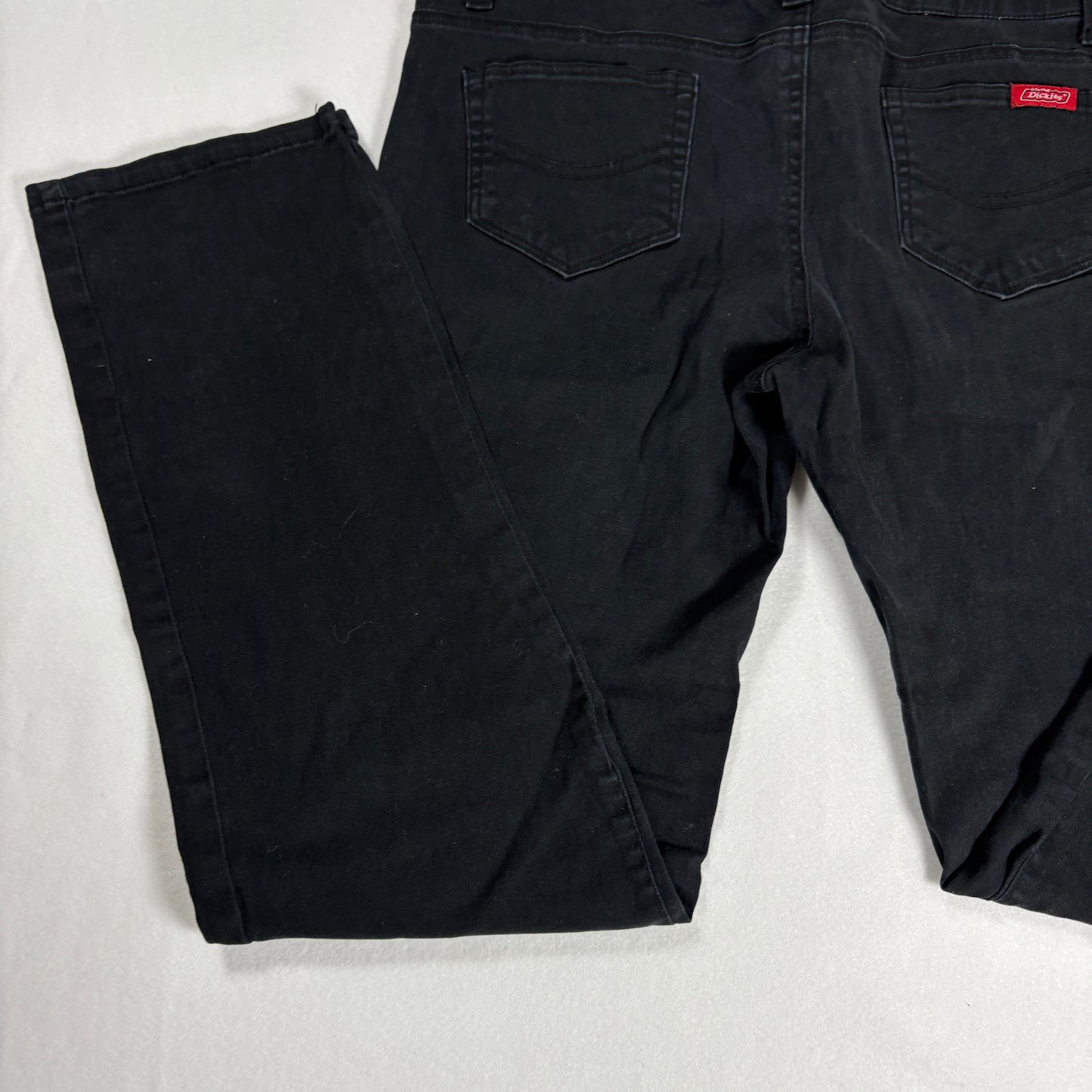 Dickies Women’s Black Pants Size 15 Straight Leg Stretch Cotton Blend Workwear