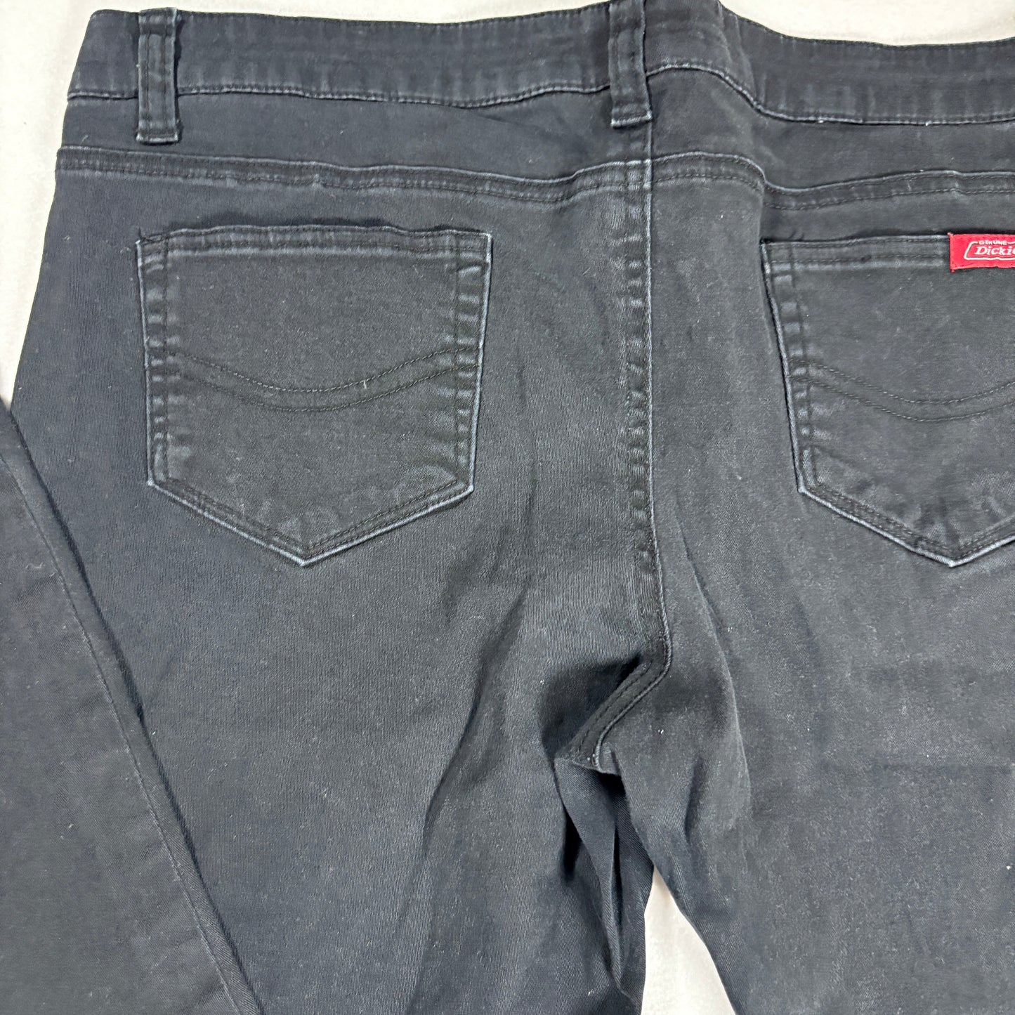 Dickies Women’s Black Pants Size 15 Straight Leg Stretch Cotton Blend Workwear