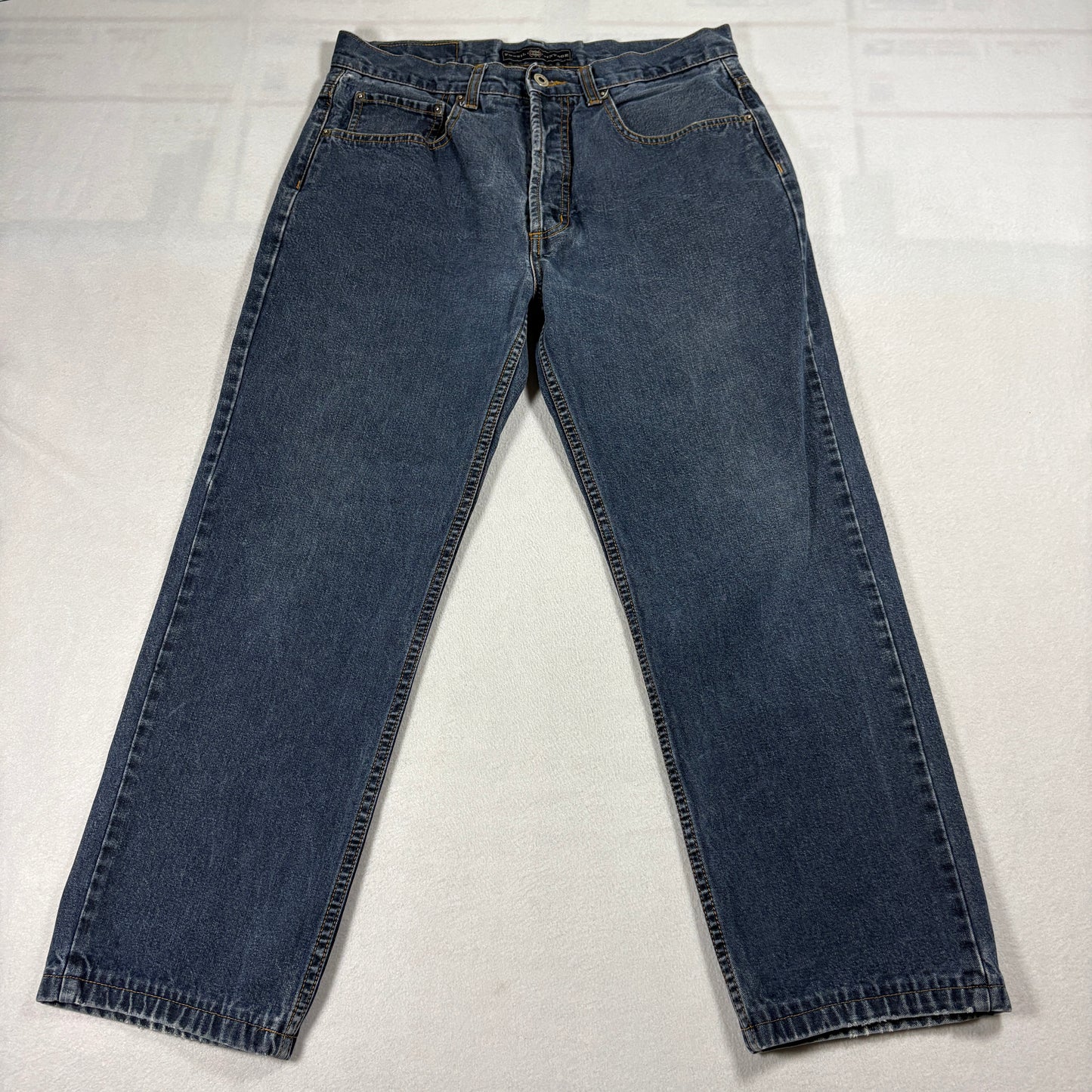 Fossil Genuine Vintage Mens 33x34 Blue Straight Leg Jeans 100% Cotton Denim