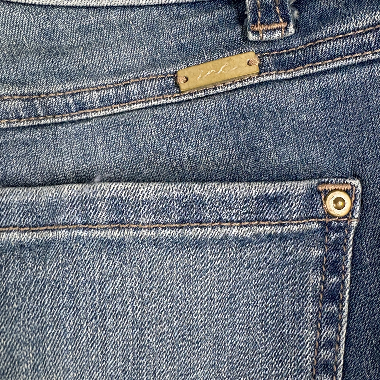 INC Womens Jeans 14 Skinny Leg Blue Denim Mid Rise Stretch Y2K Vintage Grunge