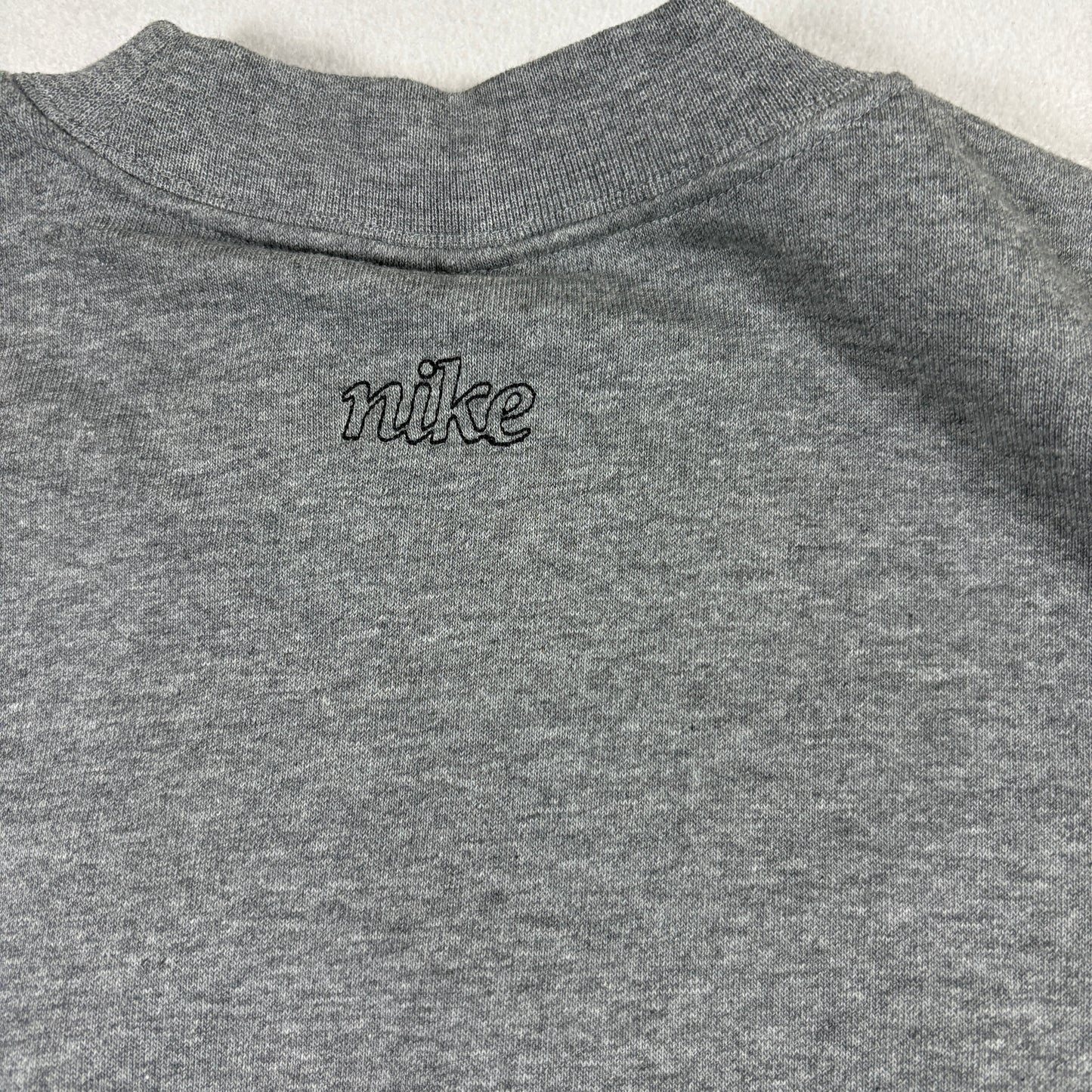 Nike Mens Sweatshirt Small Gray Dri-Fit Crewneck Pullover Athletic Vintage Y2K