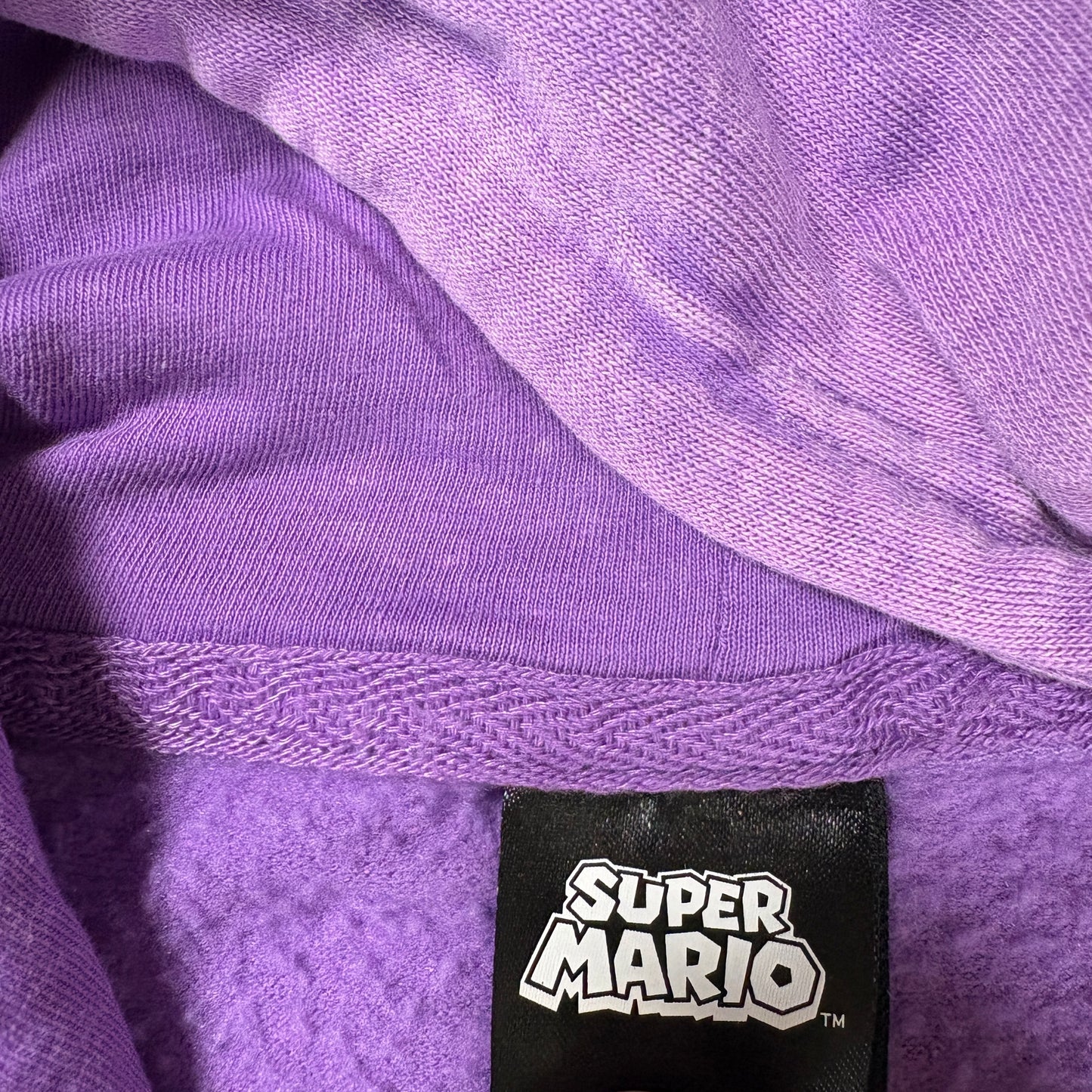 Super Mario Hoodie Small Purple Luigi Yoshi Bowser Graphic Nintendo Mad Engine