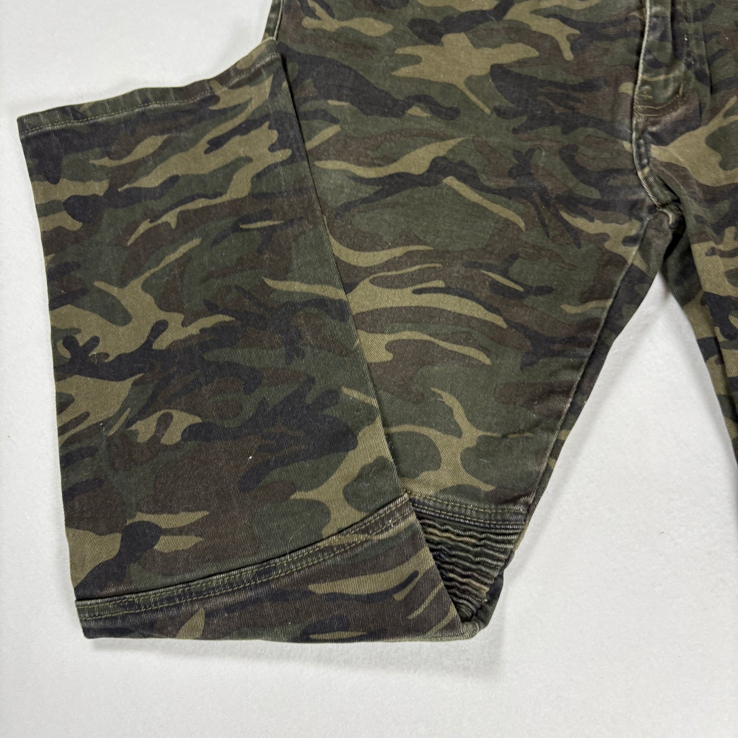 Xray Jeans 36x30 Camo Green Slim Fit Moto Biker Pants Stretch Camouflage Denim