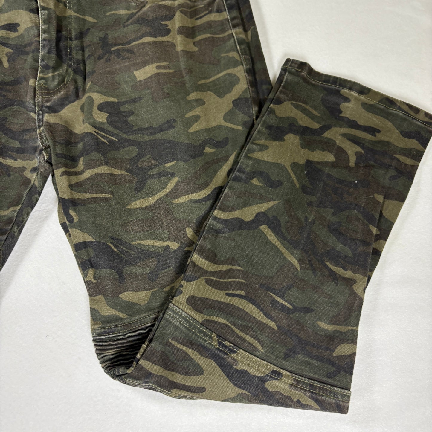 Xray Jeans 36x30 Camo Green Slim Fit Moto Biker Pants Stretch Camouflage Denim