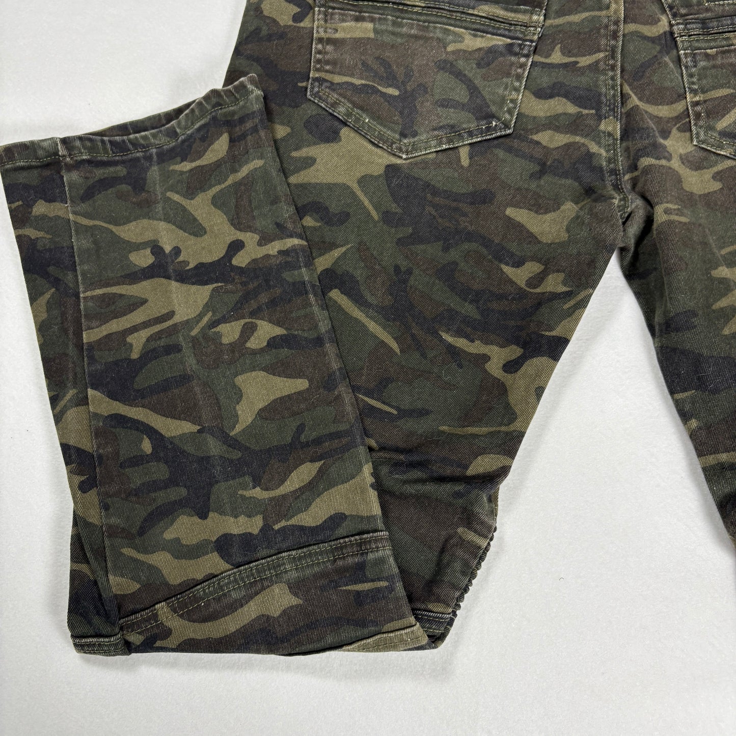Xray Jeans 36x30 Camo Green Slim Fit Moto Biker Pants Stretch Camouflage Denim