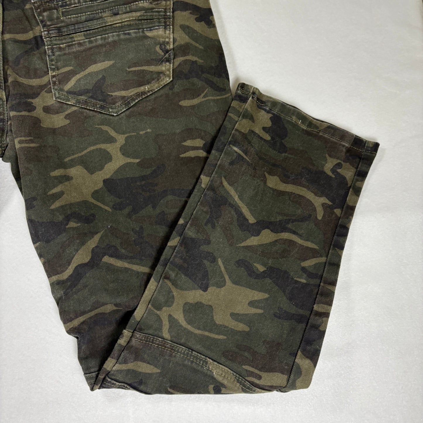 Xray Jeans 36x30 Camo Green Slim Fit Moto Biker Pants Stretch Camouflage Denim