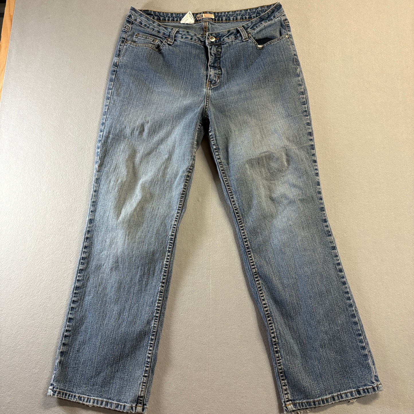 Faith & Glory Stretch Bootcut Jeans Womens 18 Average Fits Like 33x29 Y2K