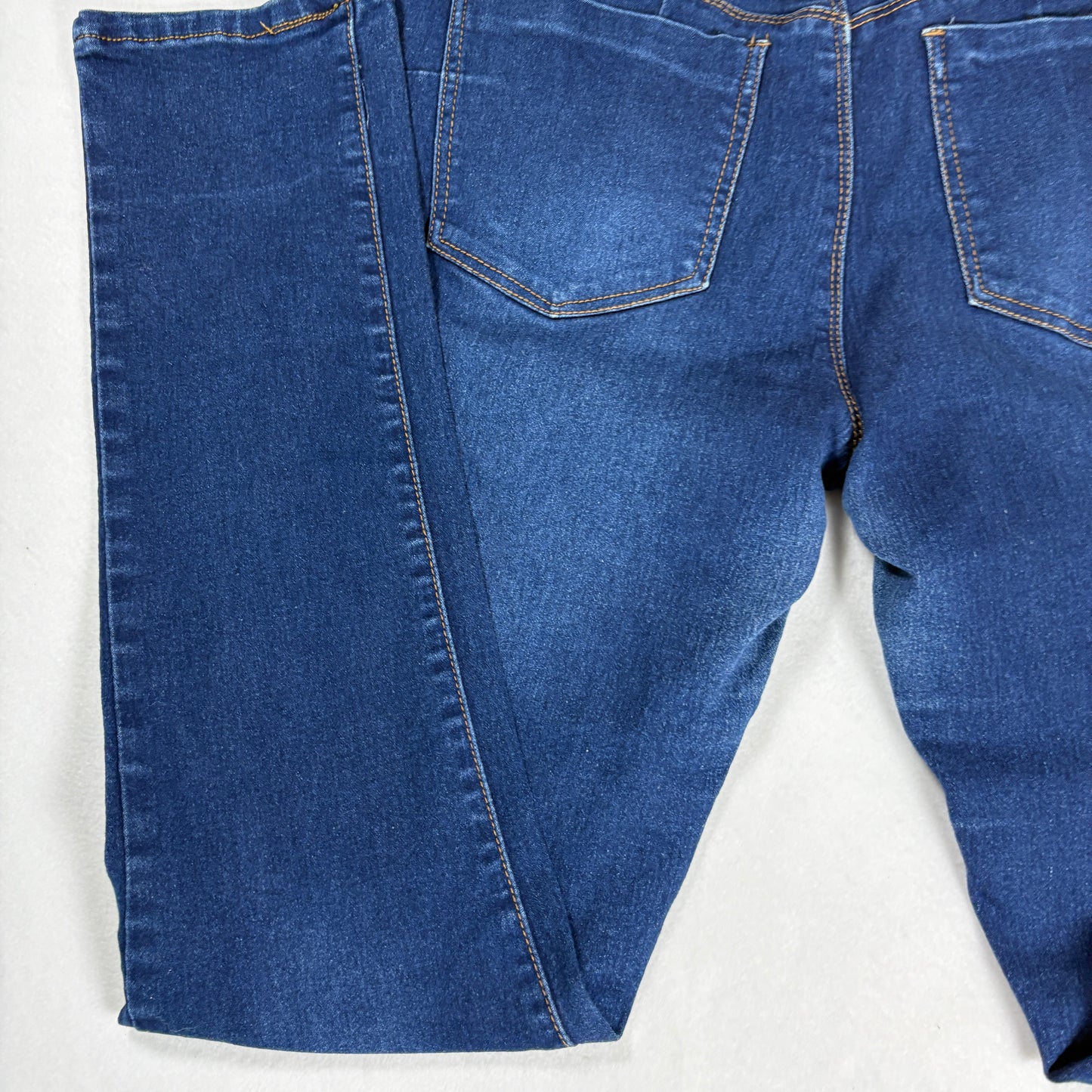 Bamboo Jeans Women 13/14 Blue High Rise Skinny Denim Pants Button Fly Stretch