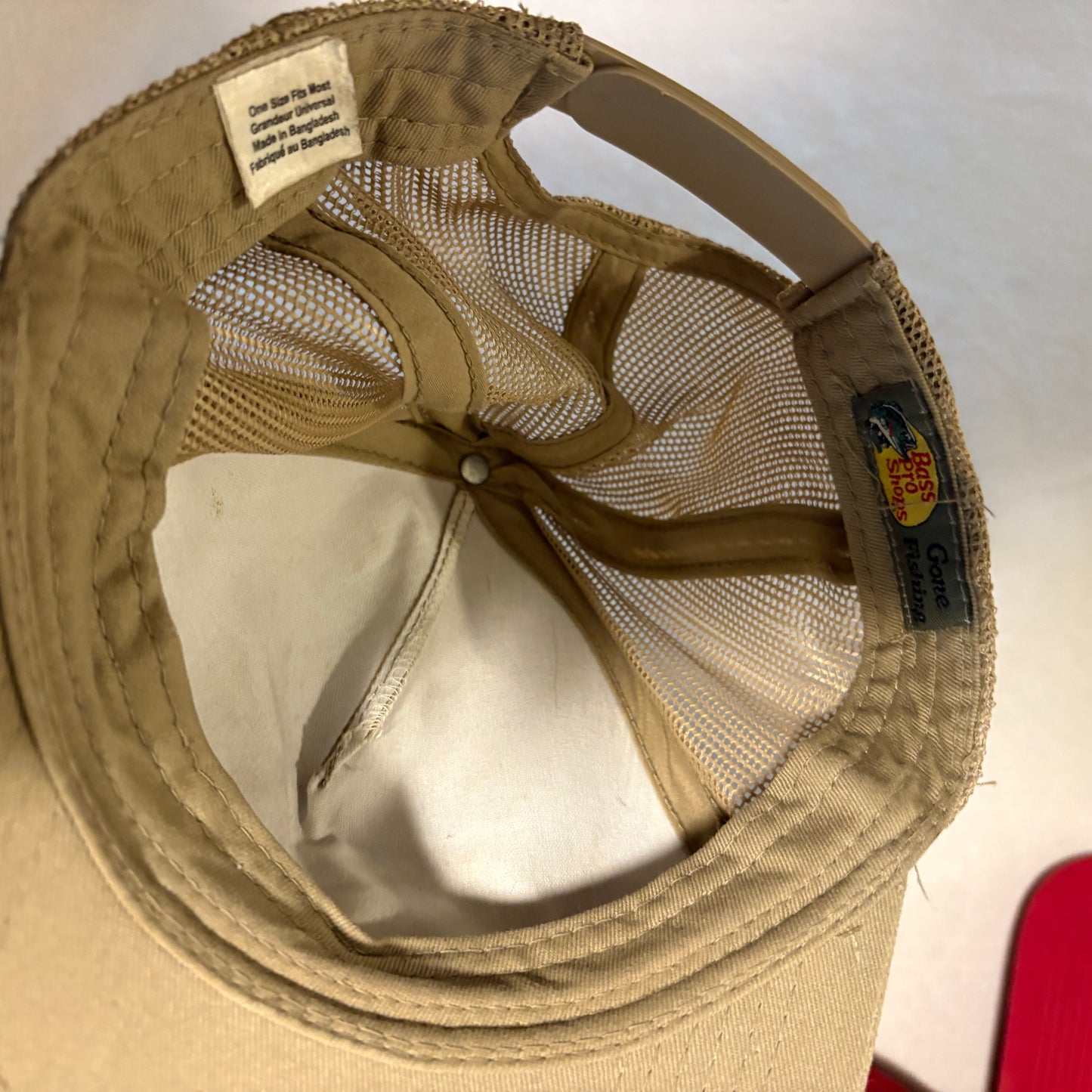 Lot 3 Bass Pro Shops Trucker Hats Mesh Snapback Fishing Caps Red Khaki Vintage