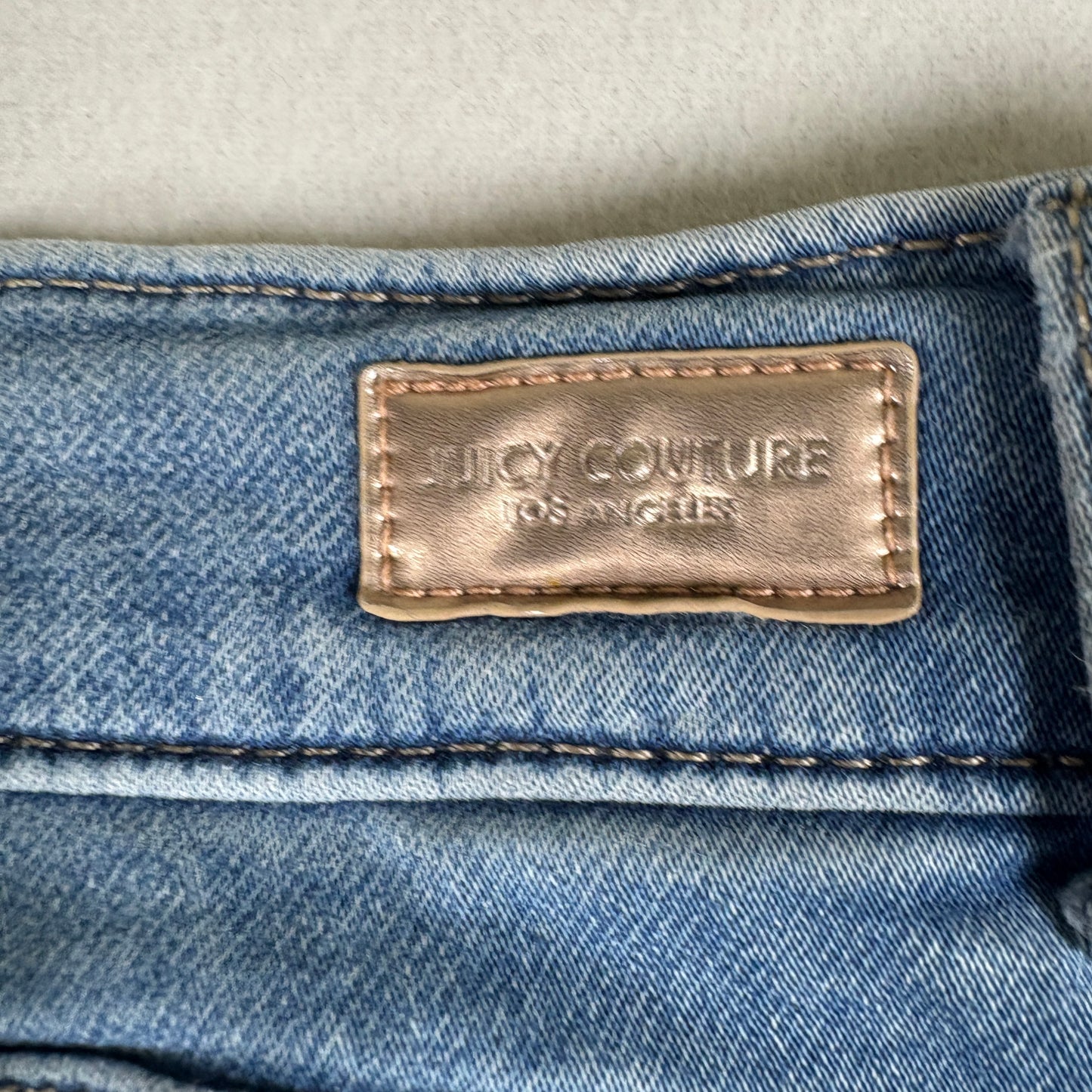 Juicy Couture Womens Jeans Size 14 Light Wash Denim Y2K 90s Grunge High Rise