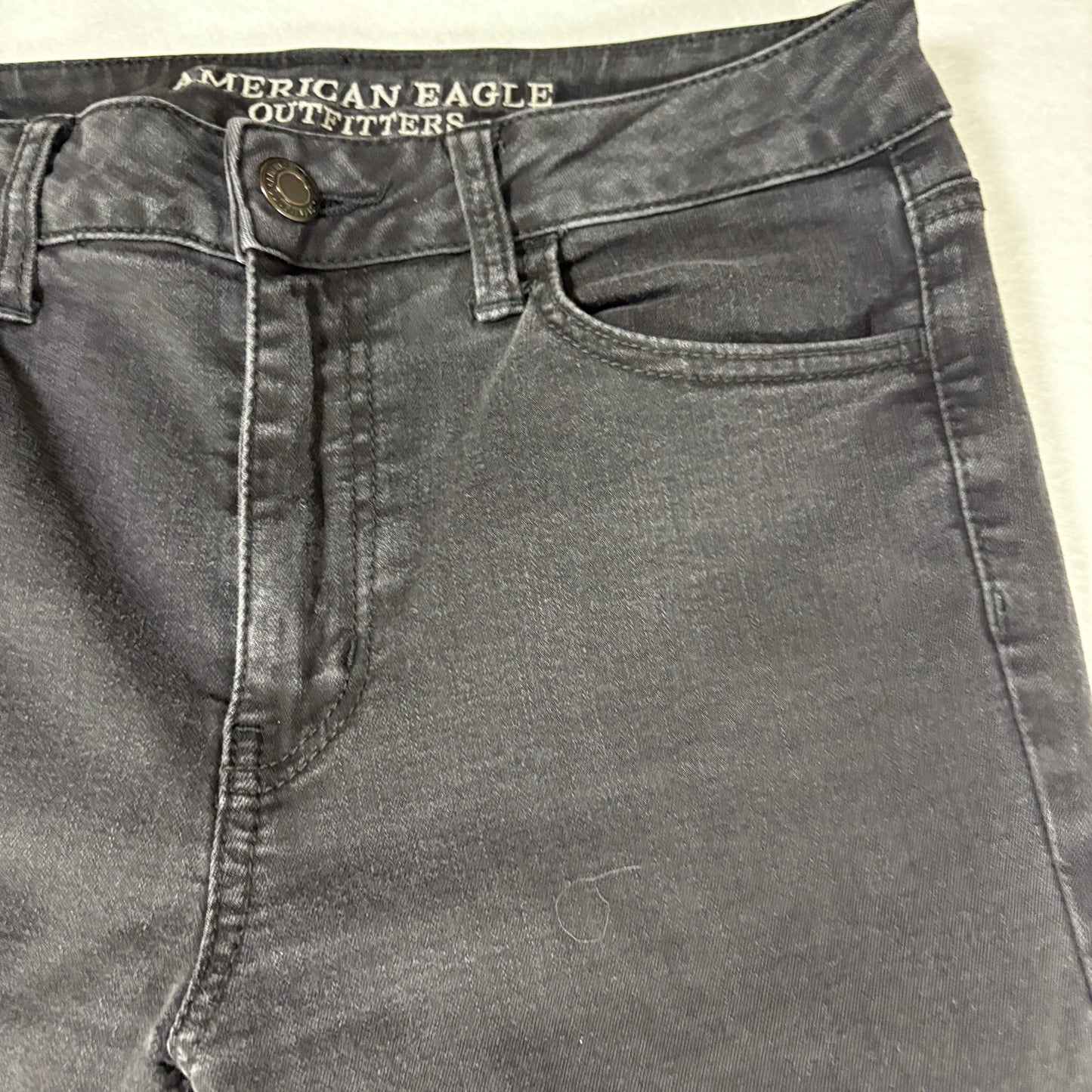 American Eagle Jeans Women’s 8 Short Hi Rise Jegging Black Super Stretch Skinny