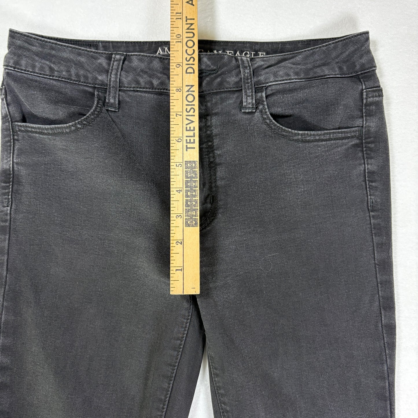 American Eagle Jeans Women’s 8 Short Hi Rise Jegging Black Super Stretch Skinny