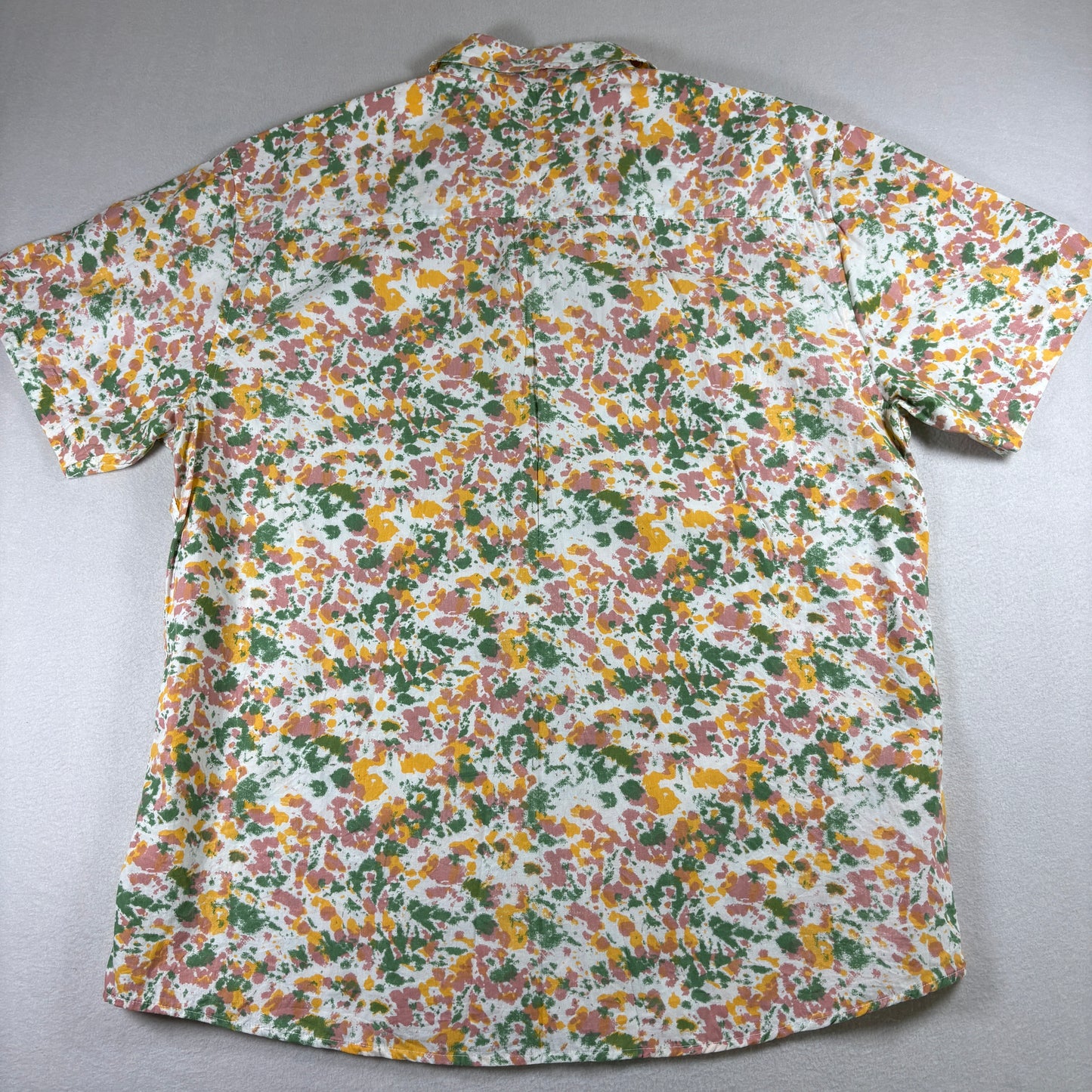 VSTR Premium Mens XXL Shirt Multicolor Floral Button Up Summer Casual Y2K Retro