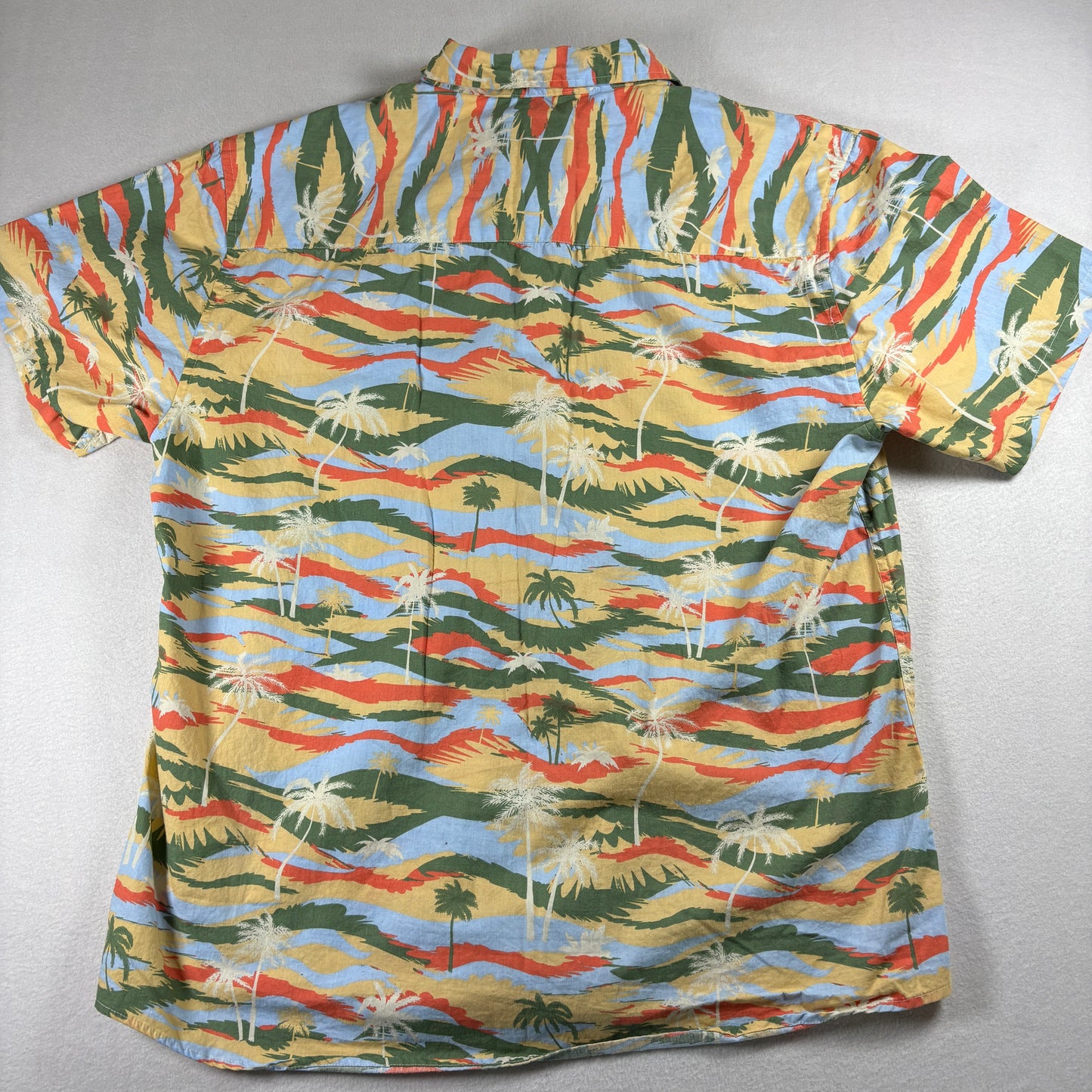 VSTR Premium Mens XXL Hawaiian Shirt Palm Tree Print Button Up Beach Y2K Summer