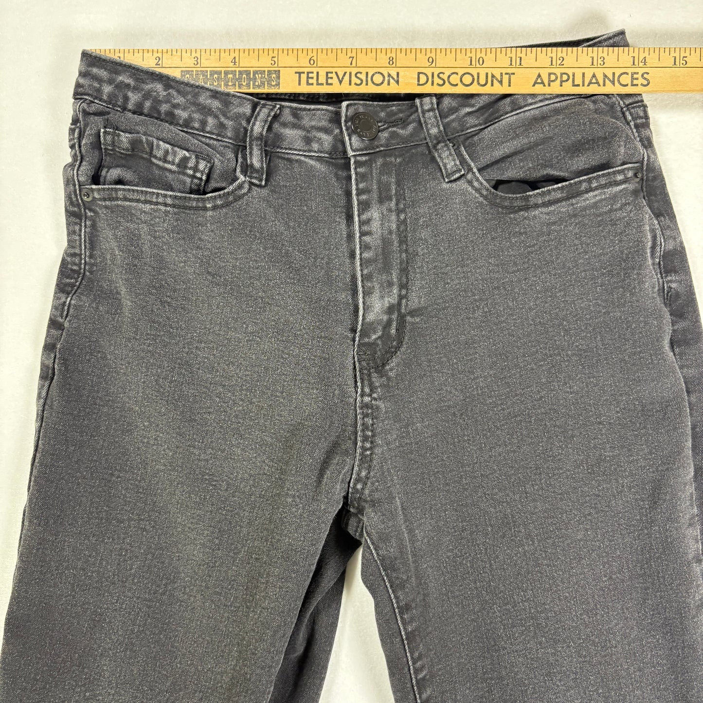 YMI Jeans Women’s 11/30 Black Flare Bootcut Distressed Raw Hem High Rise Pants