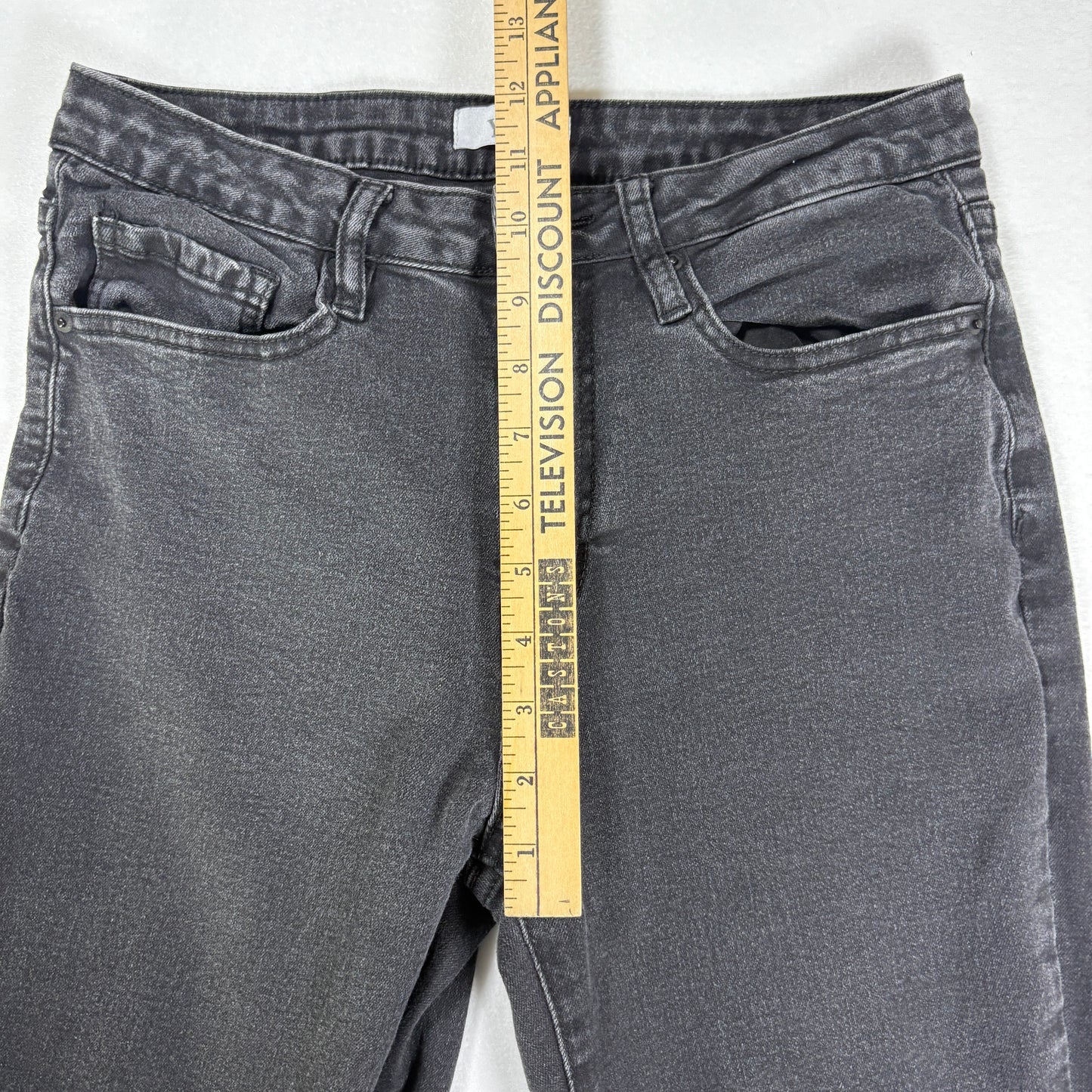 YMI Jeans Women’s 11/30 Black Flare Bootcut Distressed Raw Hem High Rise Pants