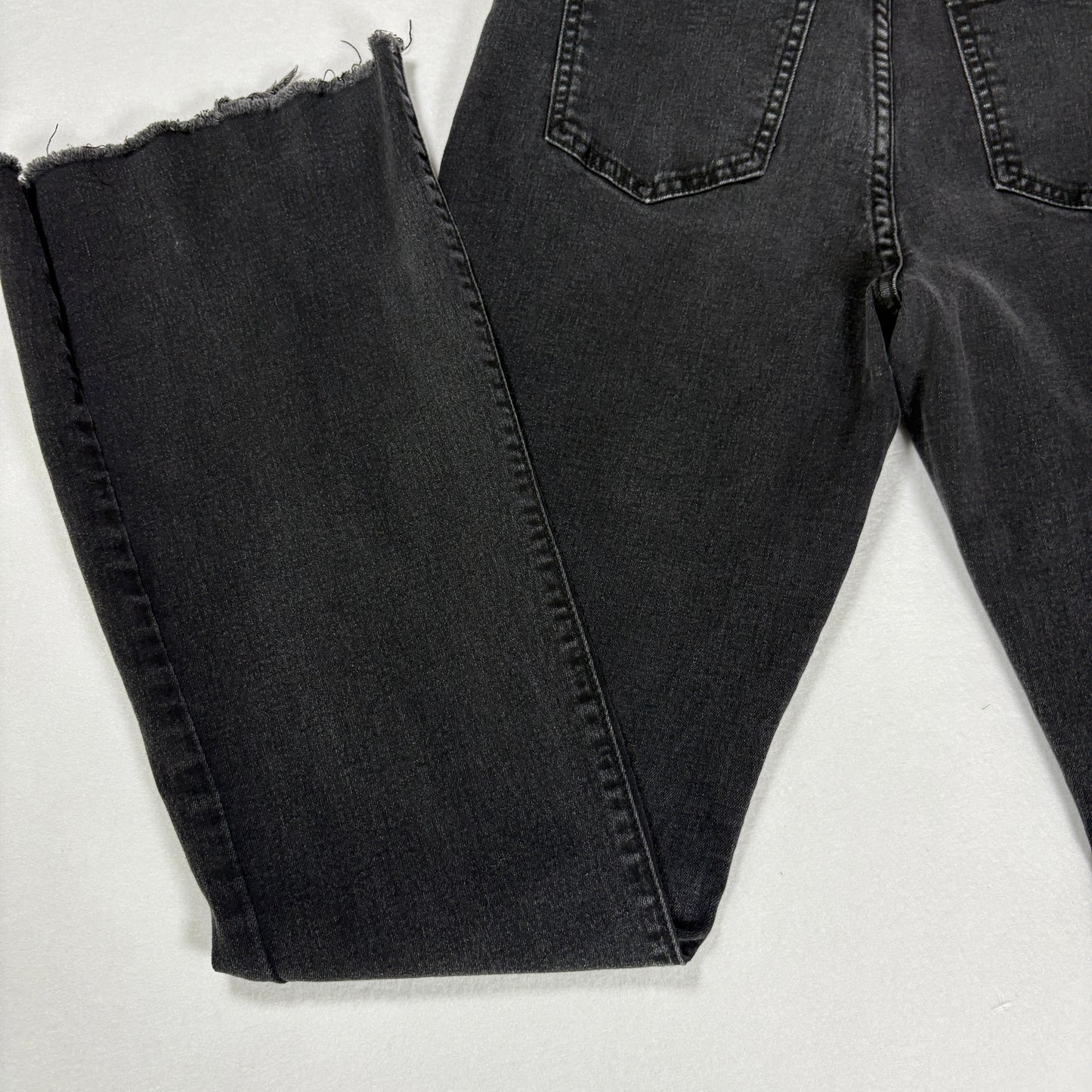 YMI Jeans Women’s 11/30 Black Flare Bootcut Distressed Raw Hem High Rise Pants