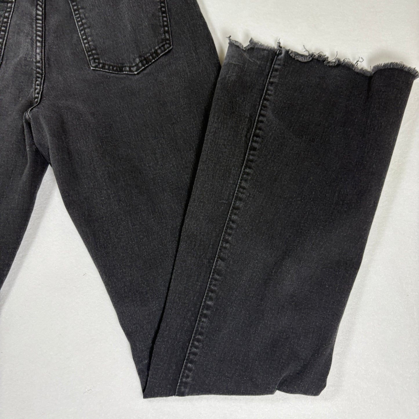 YMI Jeans Women’s 11/30 Black Flare Bootcut Distressed Raw Hem High Rise Pants
