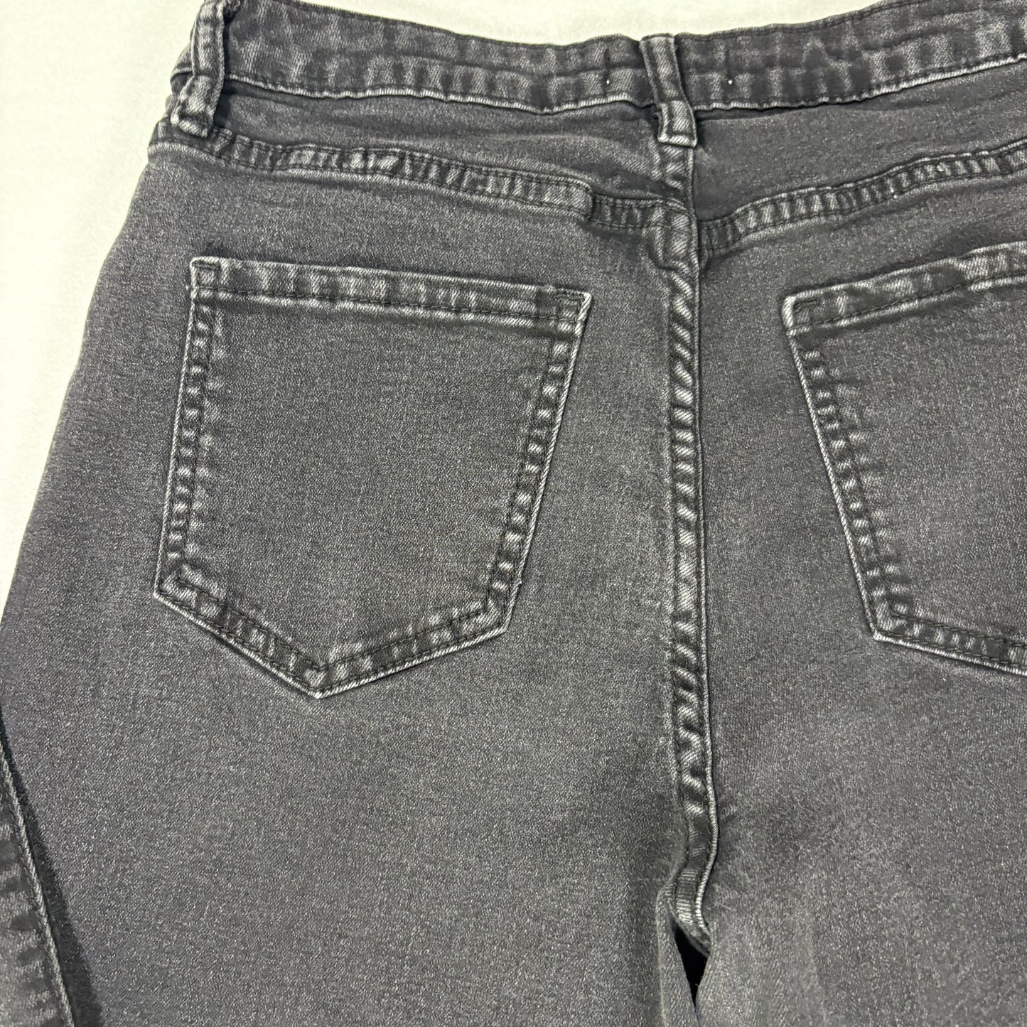 YMI Jeans Women’s 11/30 Black Flare Bootcut Distressed Raw Hem High Rise Pants