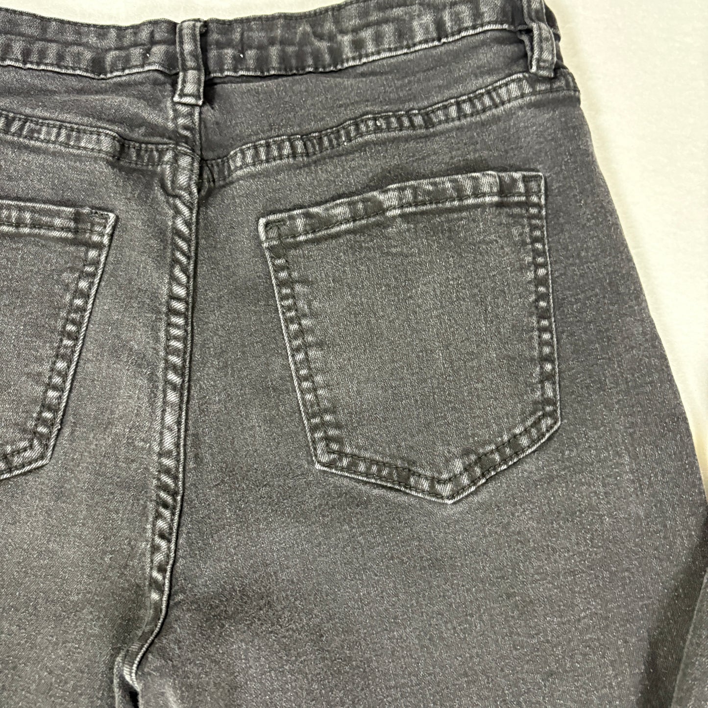 YMI Jeans Women’s 11/30 Black Flare Bootcut Distressed Raw Hem High Rise Pants