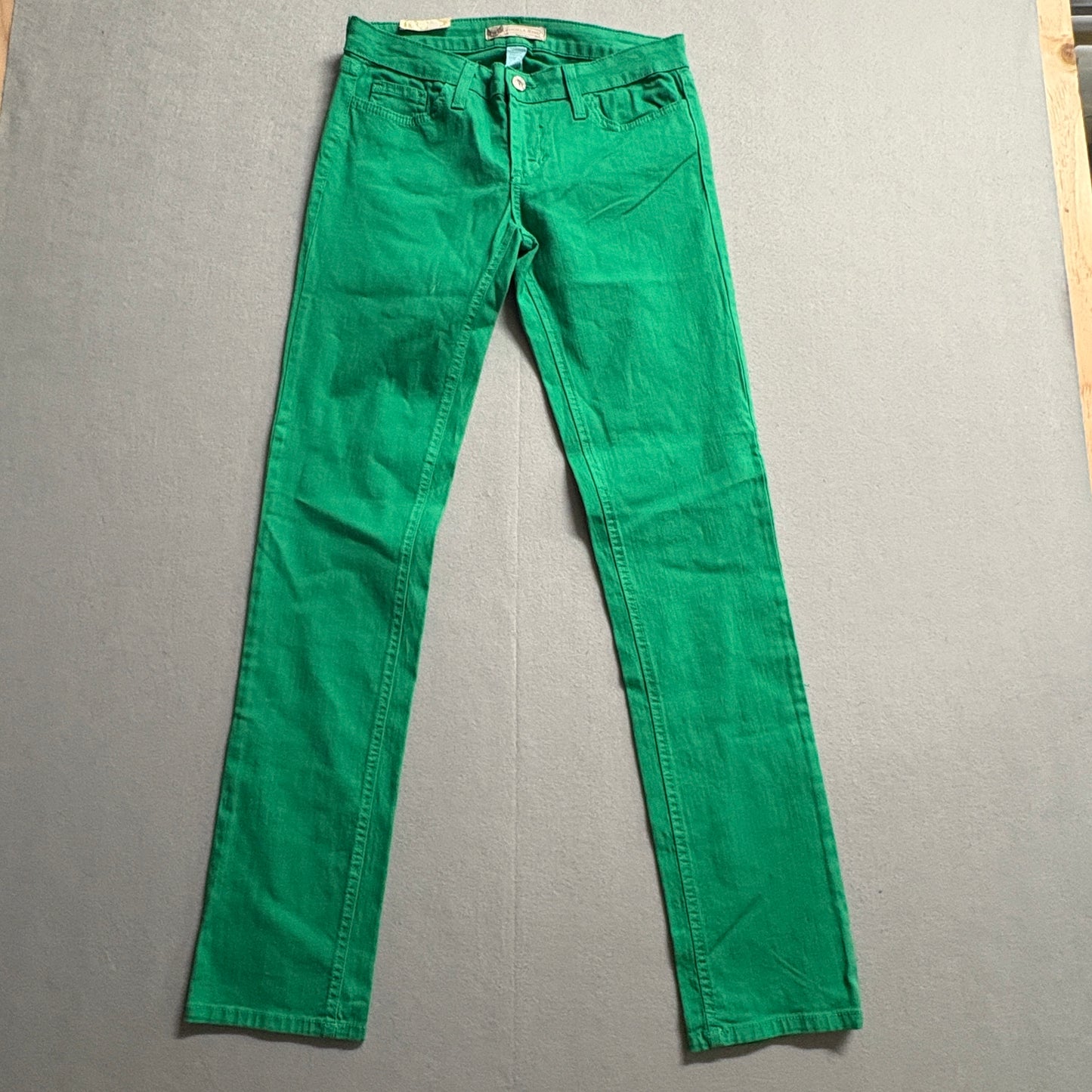 Watch LA Skinny Jeans Women Green Stretch Denim Made USA Fits Like 29X32 Y2K