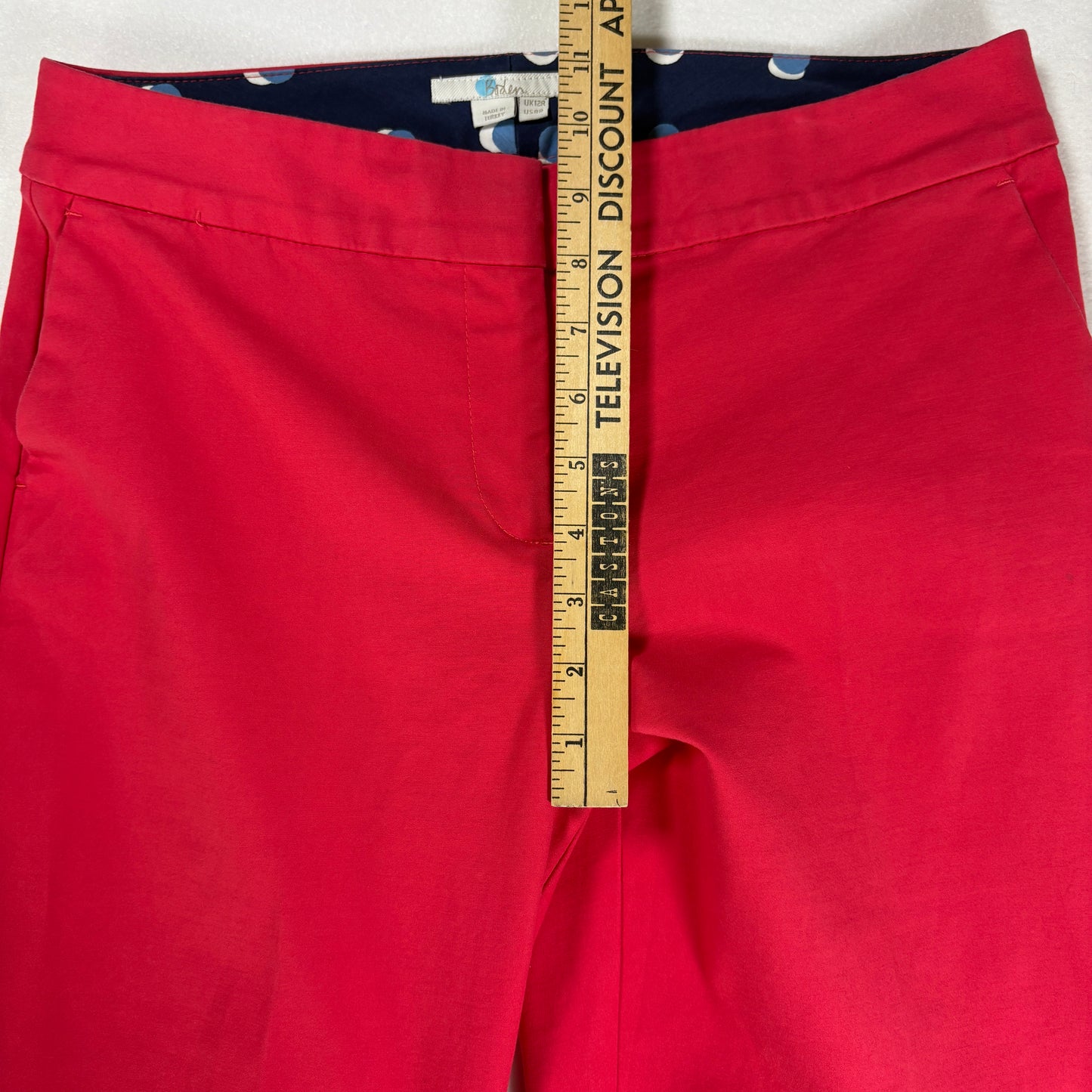 Boden Pants Women’s Red Chino Straight Leg Casual Work Trousers Size 8R