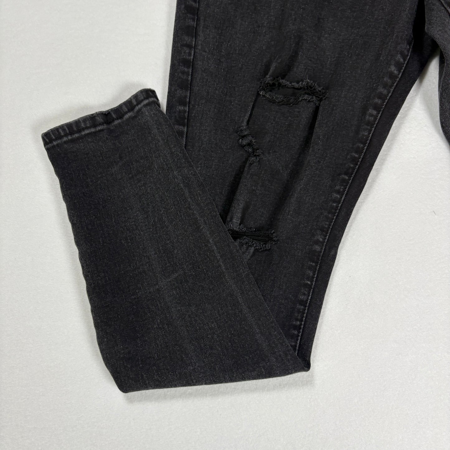 Chico’s Jeans Women’s Harley High Rise Skinny Black Distressed Denim Size 16S