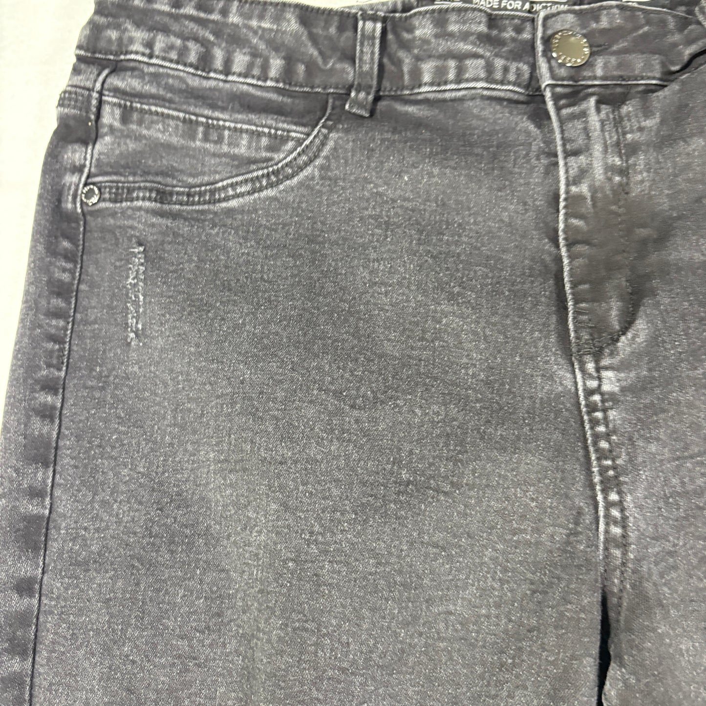 Chico’s Jeans Women’s Harley High Rise Skinny Black Distressed Denim Size 16S