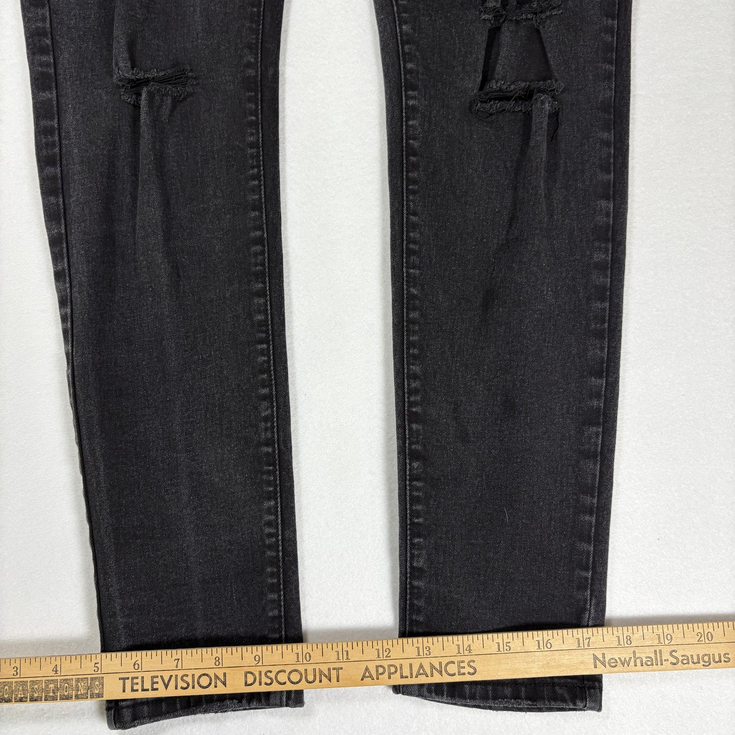 Chico’s Jeans Women’s Harley High Rise Skinny Black Distressed Denim Size 16S