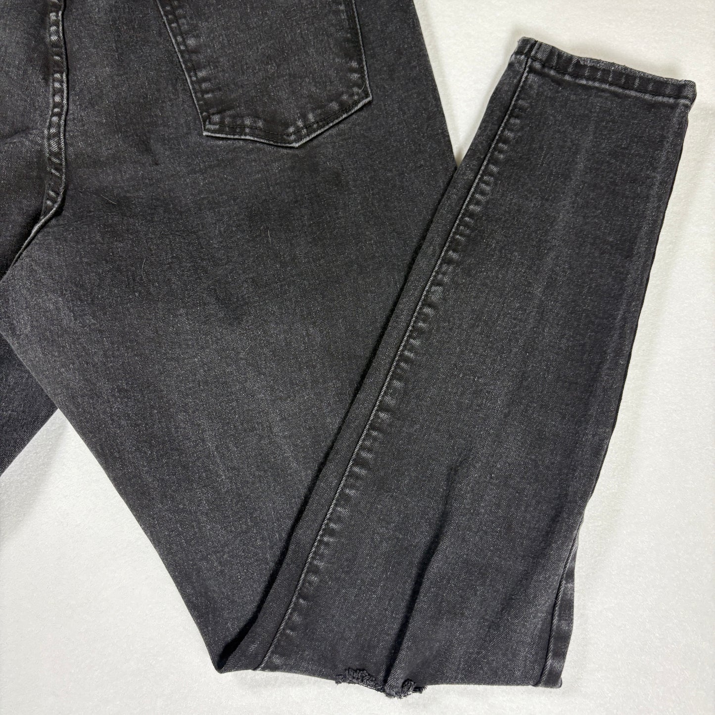 Chico’s Jeans Women’s Harley High Rise Skinny Black Distressed Denim Size 16S