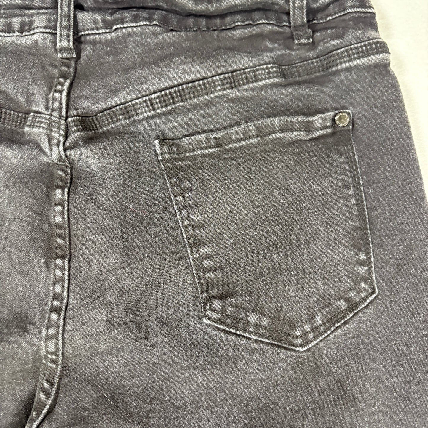 Chico’s Jeans Women’s Harley High Rise Skinny Black Distressed Denim Size 16S