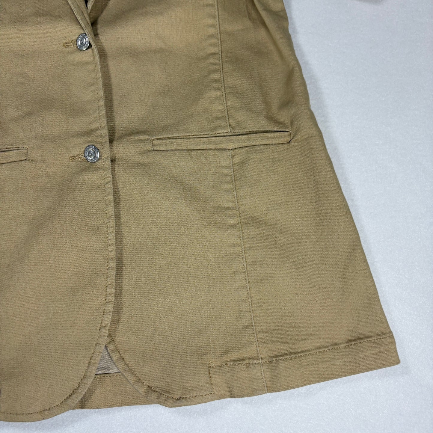DG2 Blazer Women’s Khaki Beige Casual Stretch Jacket 2 Button Career Coat S