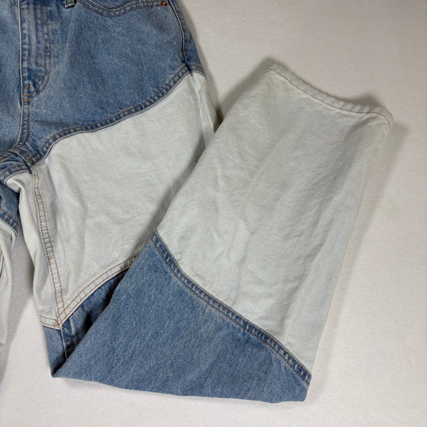 Wild Fable Jeans Women’s High Rise Patchwork Baggy Relaxed Straight Size 4