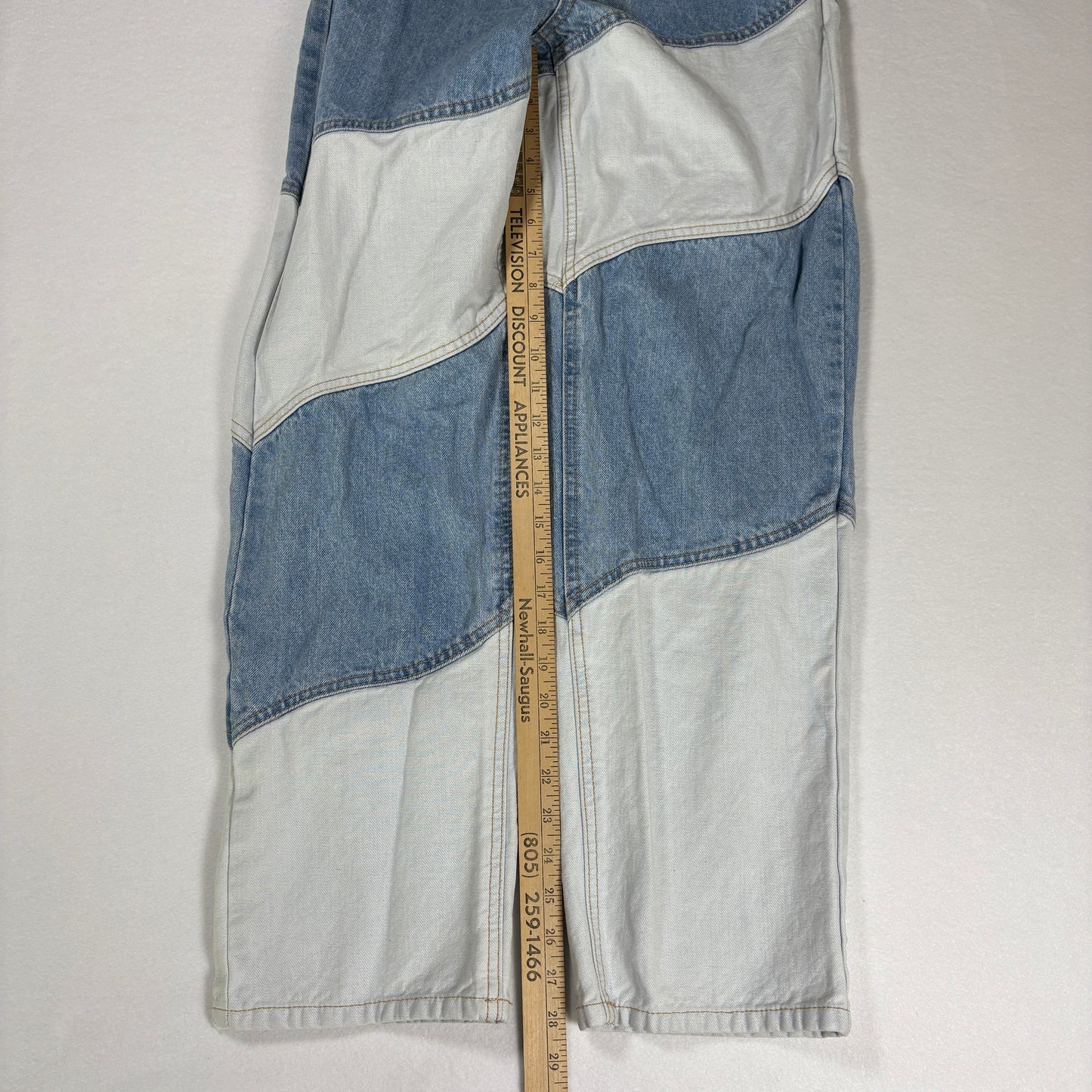 Wild Fable Jeans Women’s High Rise Patchwork Baggy Relaxed Straight Size 4