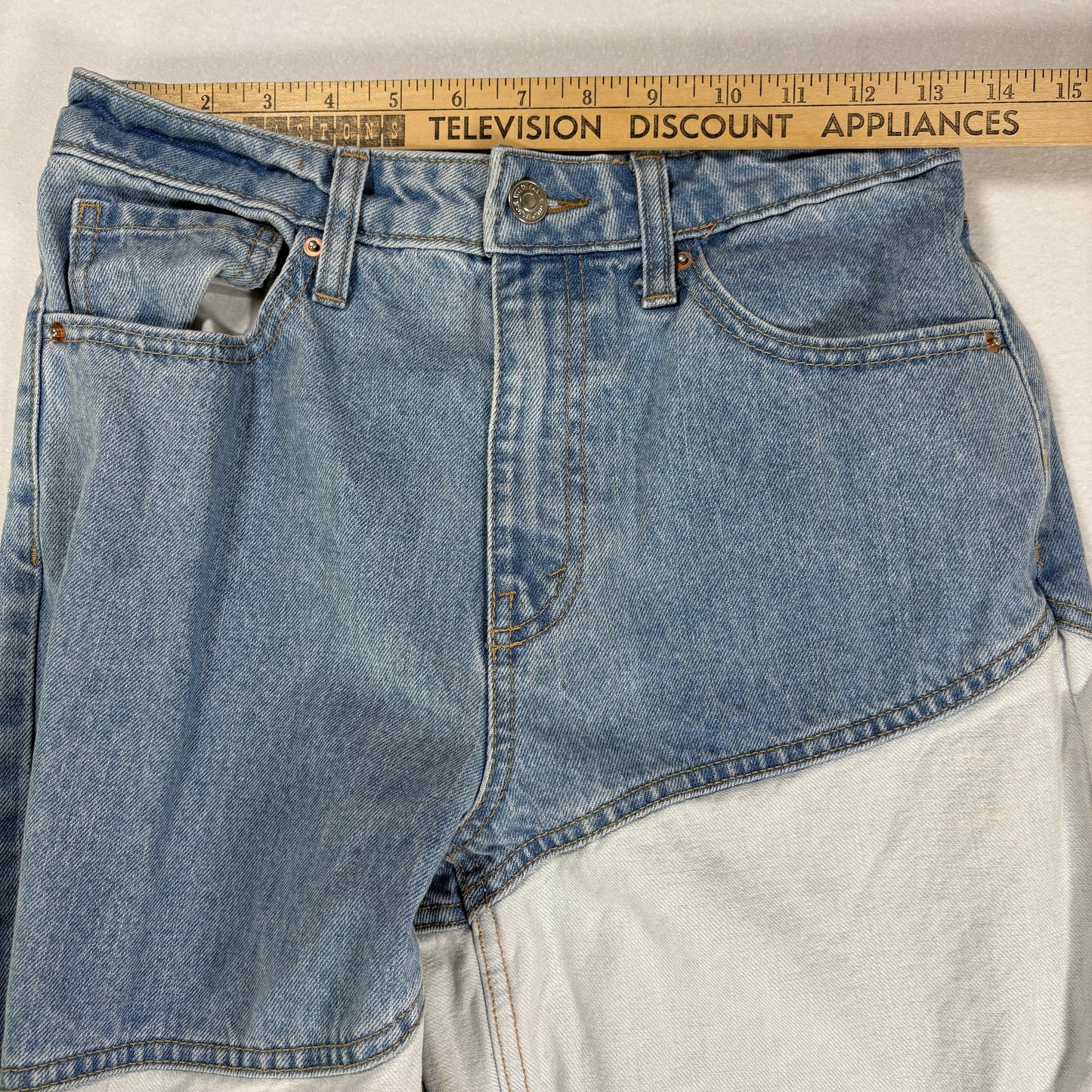 Wild Fable Jeans Women’s High Rise Patchwork Baggy Relaxed Straight Size 4