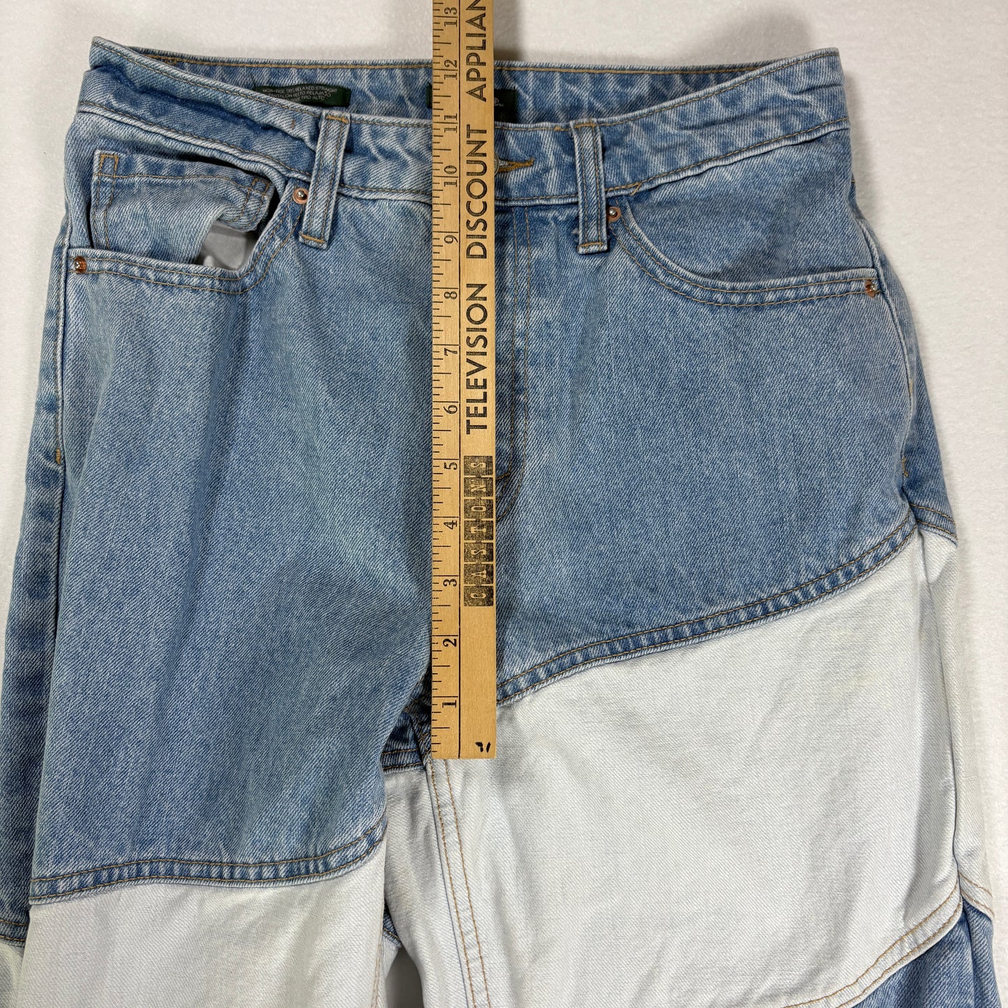 Wild Fable Jeans Women’s High Rise Patchwork Baggy Relaxed Straight Size 4