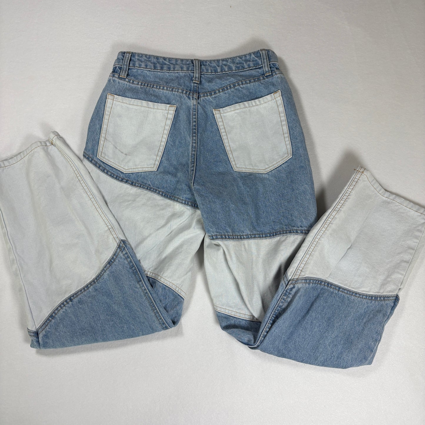 Wild Fable Jeans Women’s High Rise Patchwork Baggy Relaxed Straight Size 4