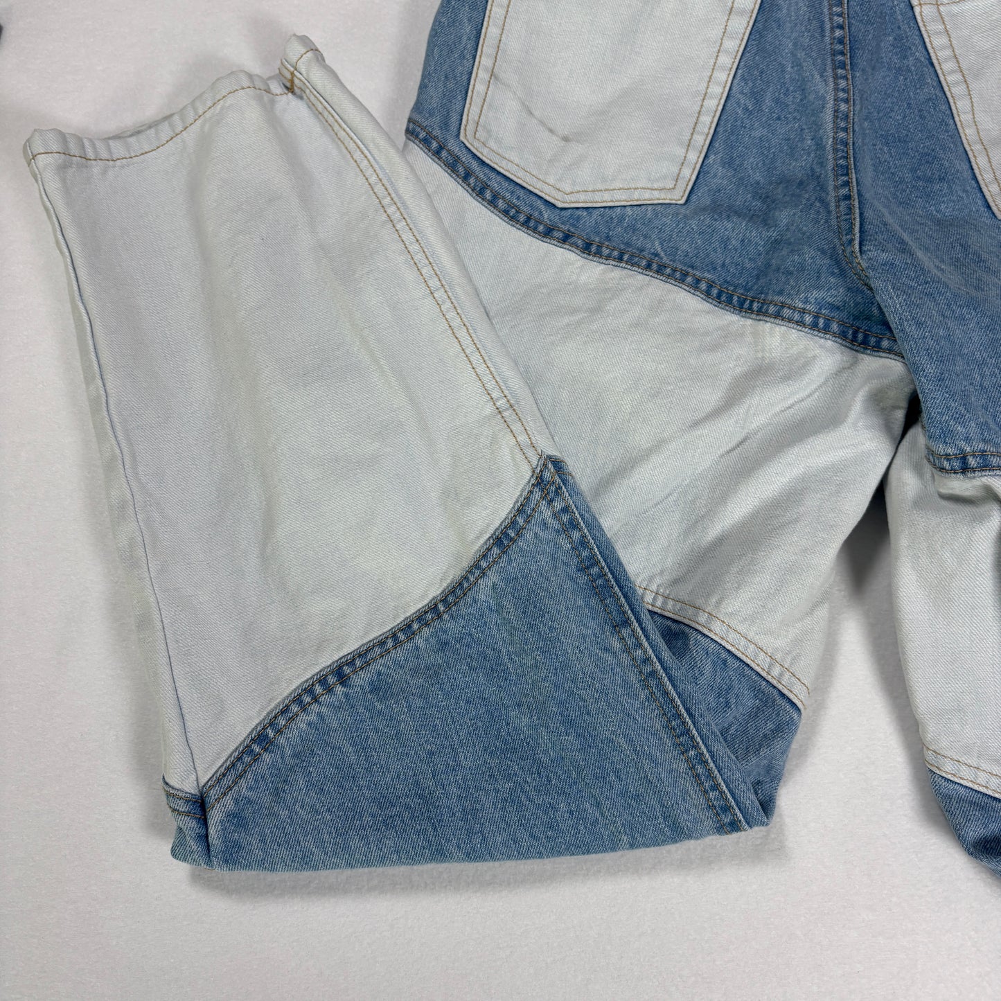 Wild Fable Jeans Women’s High Rise Patchwork Baggy Relaxed Straight Size 4
