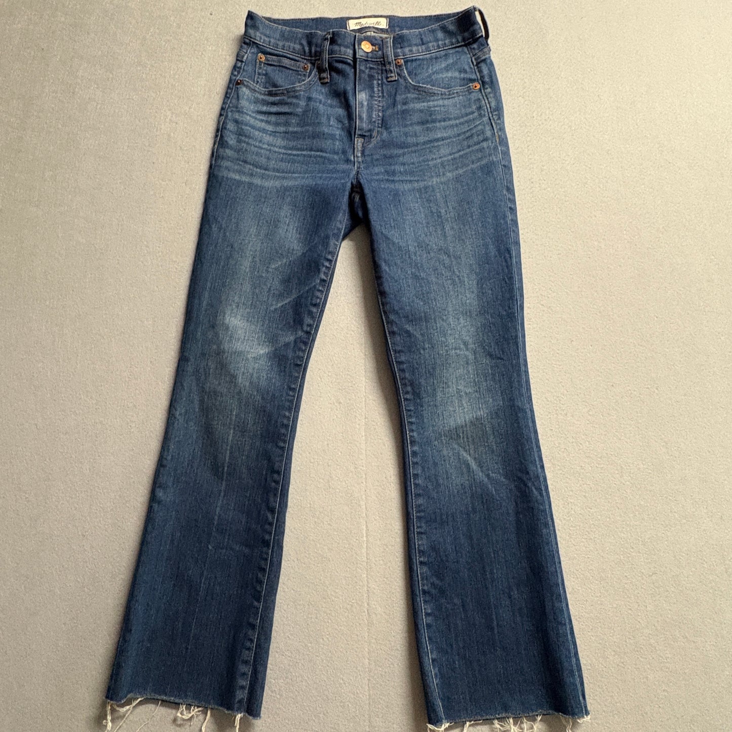 Madewell Cali Demi Boot Jeans Raw Hem Tag 25 Fits Like 26x25 Y2K Boho