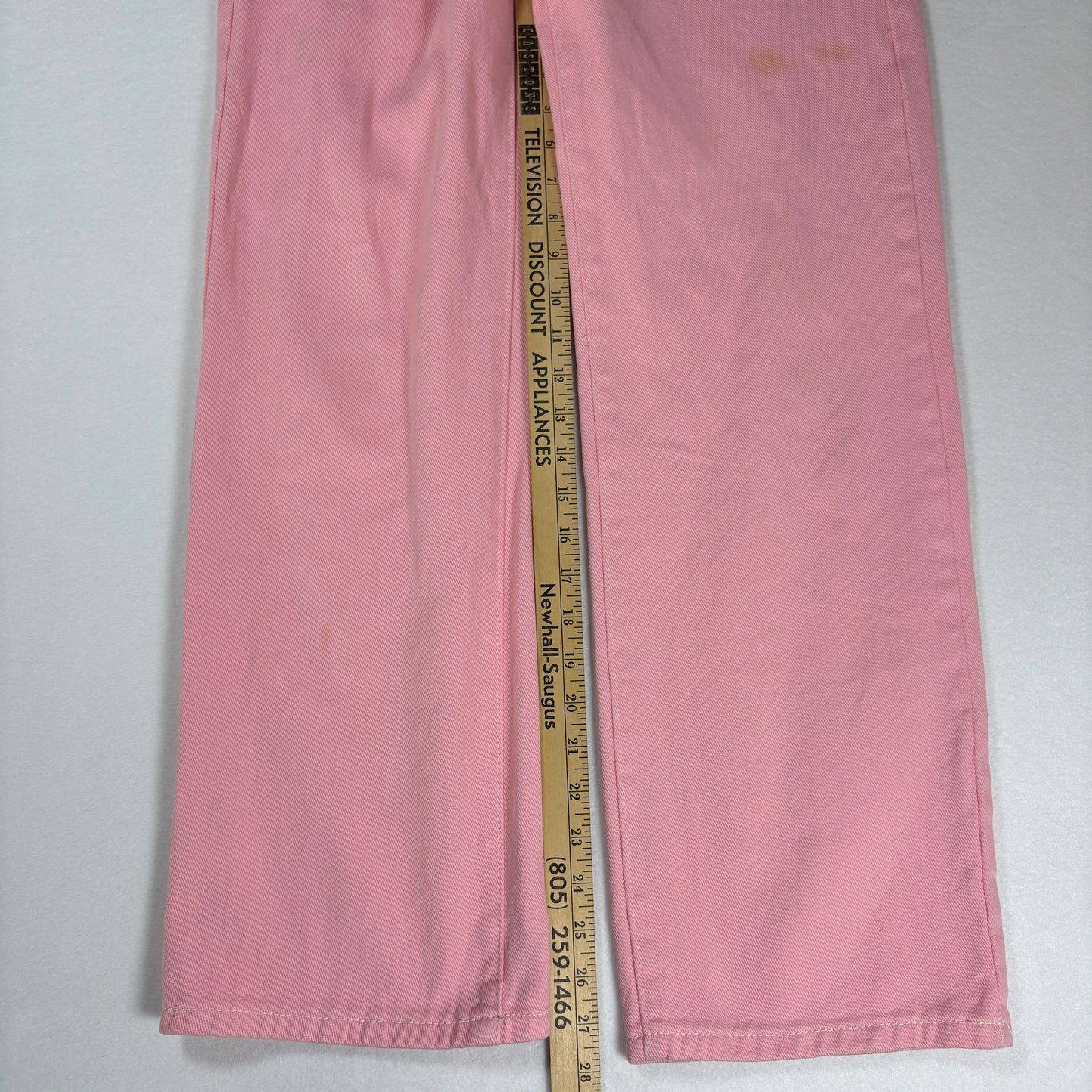 Women’s Jeans Pink Straight Leg High Rise Denim Pants Casual Y2K 31x28
