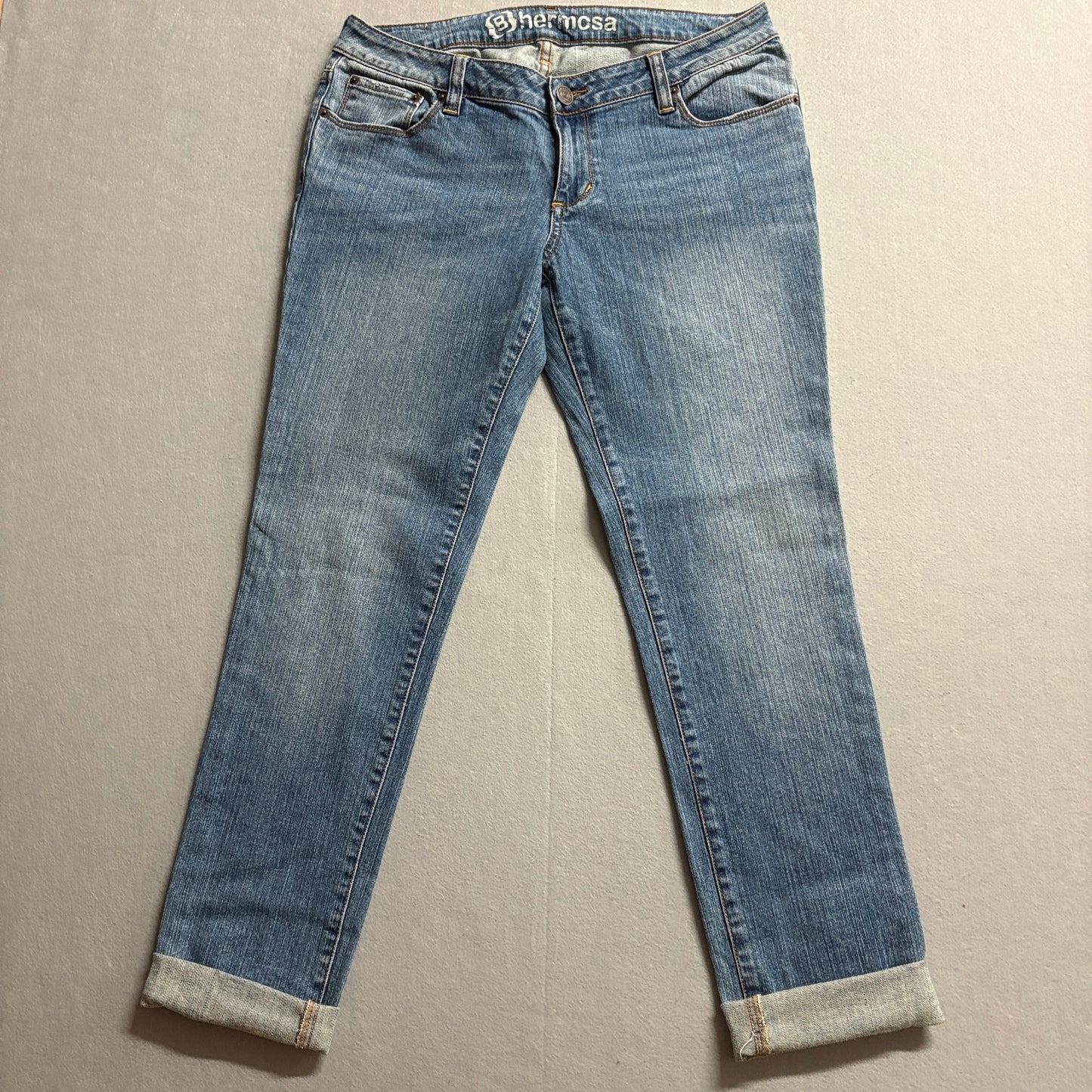Bullhead Hermosa Stretch Skinny Jeans Womens 11R Fits Like 31x28 Y2K Light Wash